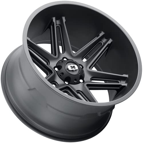 Vision 363 Razor 22x12 8x180-51mm Satin Black Wheel Rim 22 Inch for Trucks & SUVs - Off-Road & Street Performance Alloy Wheels