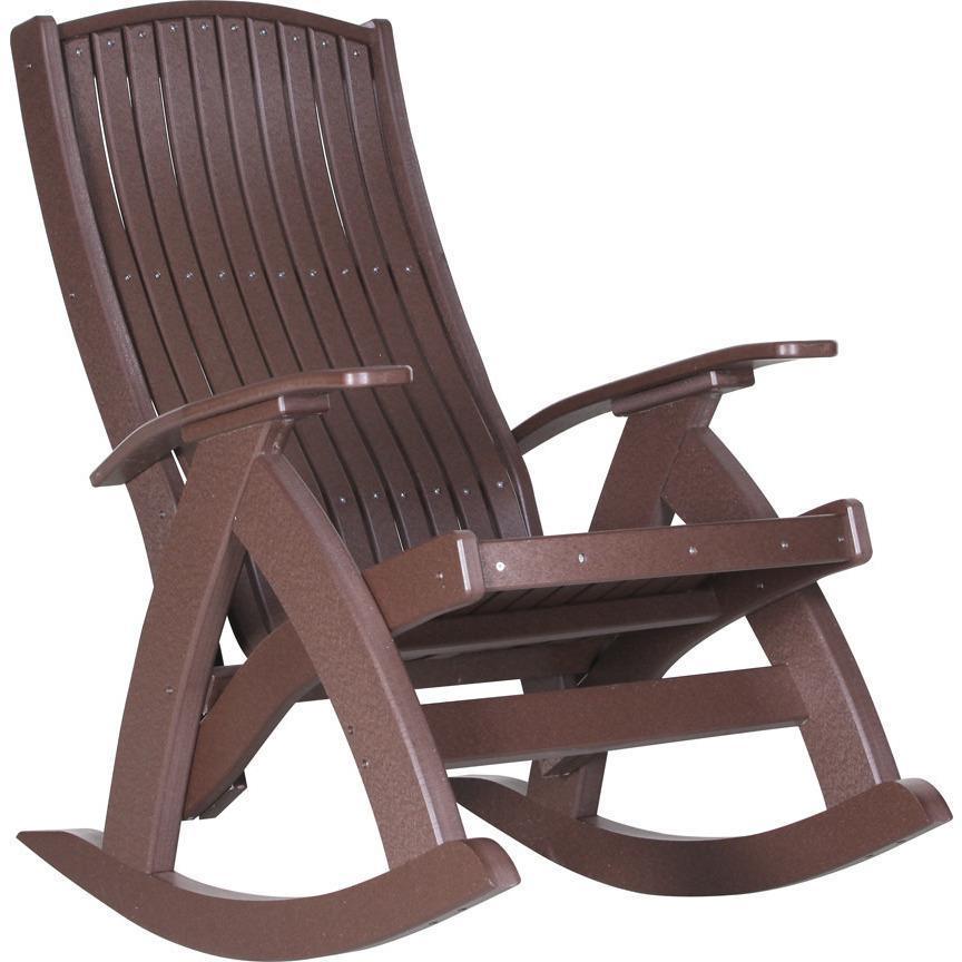 Eco-Friendly Recycled Plastic Porch Rocking Chair - Comfortable Outdoor Rocker for Patio, Garden & Deck Relaxation