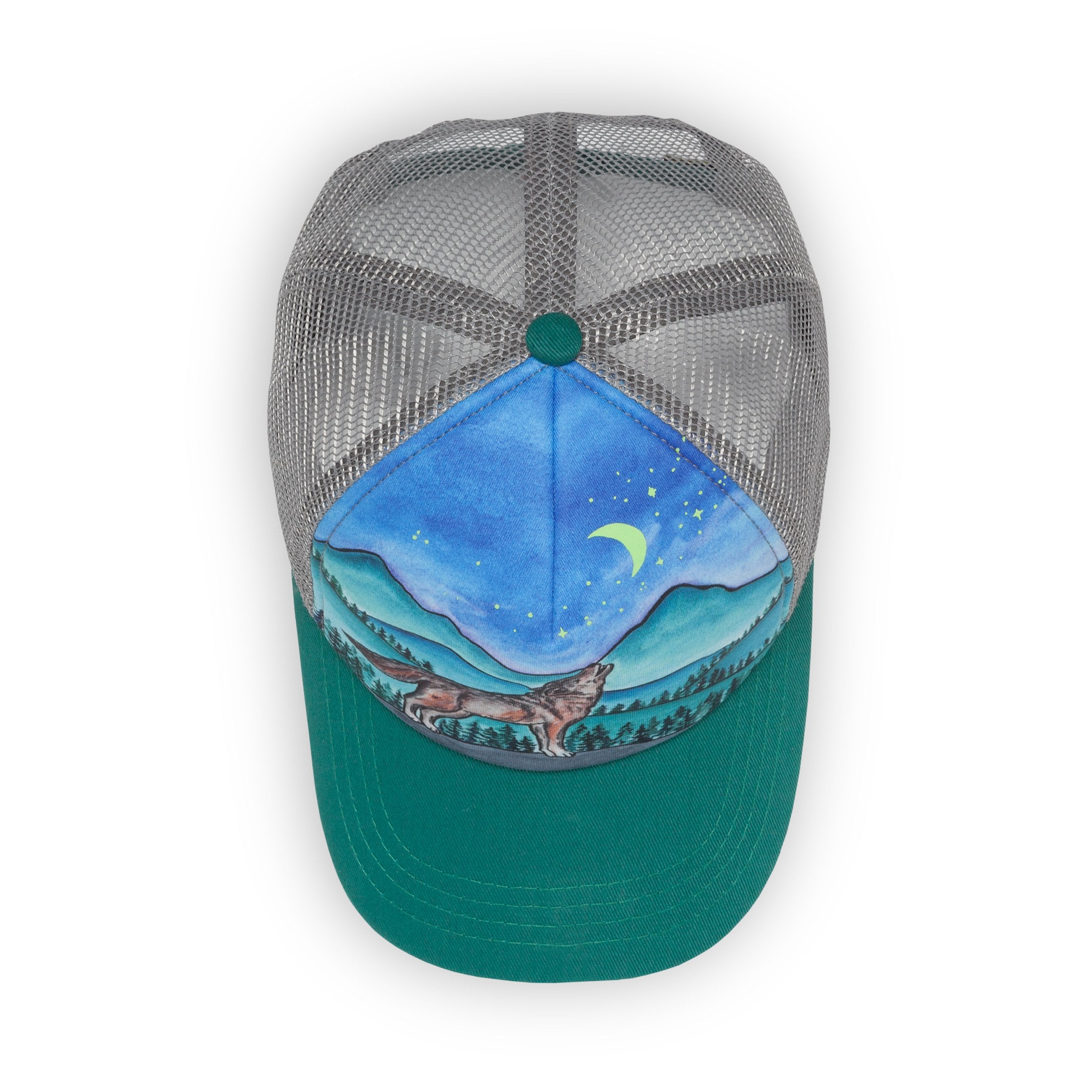 Kids' Lone Wolf Trucker Hat - Adjustable Snapback Cap for Boys & Girls - Perfect for Outdoor Adventures, Sports & Casual Wear