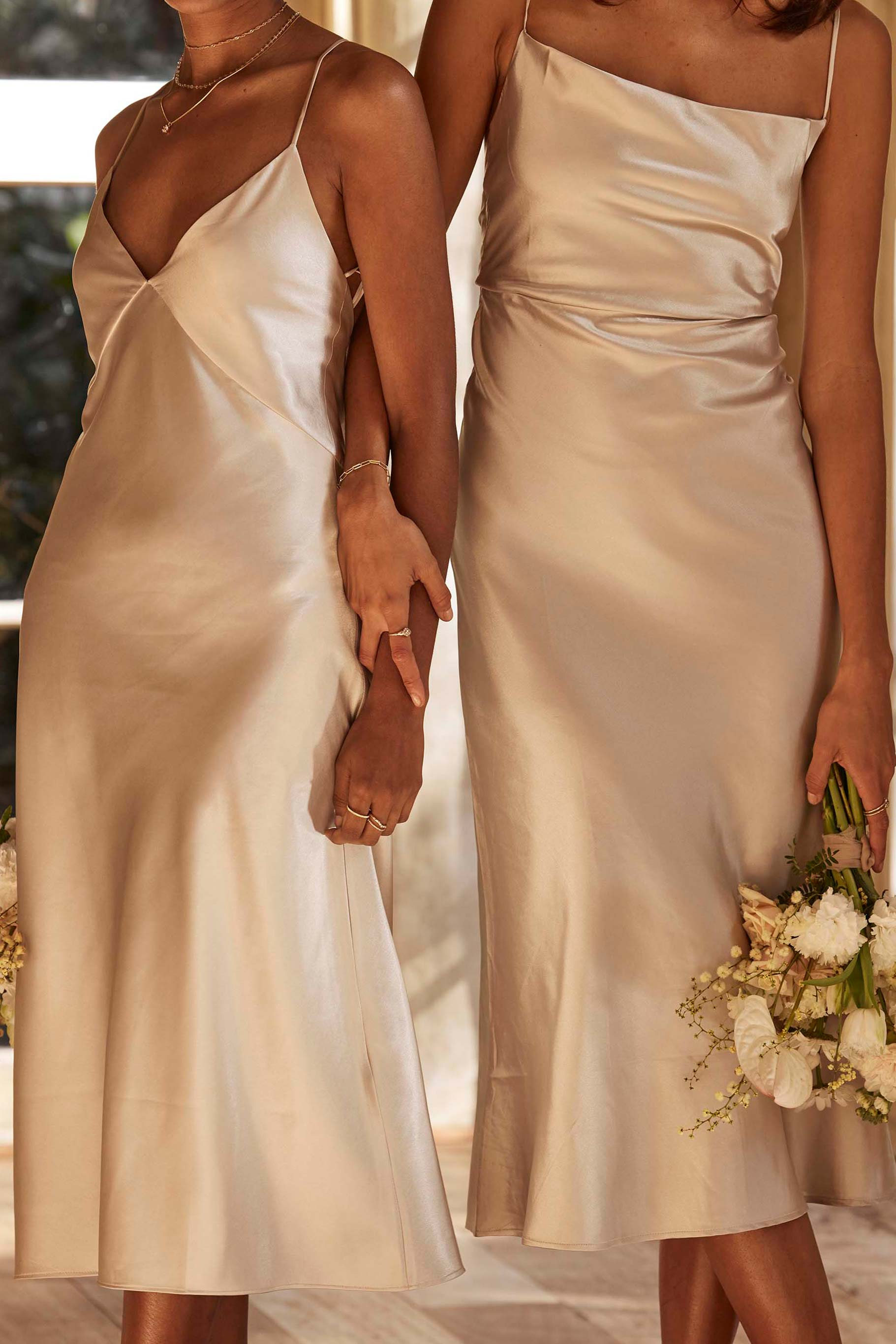 Silky Satin Midi Moonshine Dress - Elegant Women's Evening Gown for Parties, Weddings & Special Occasions