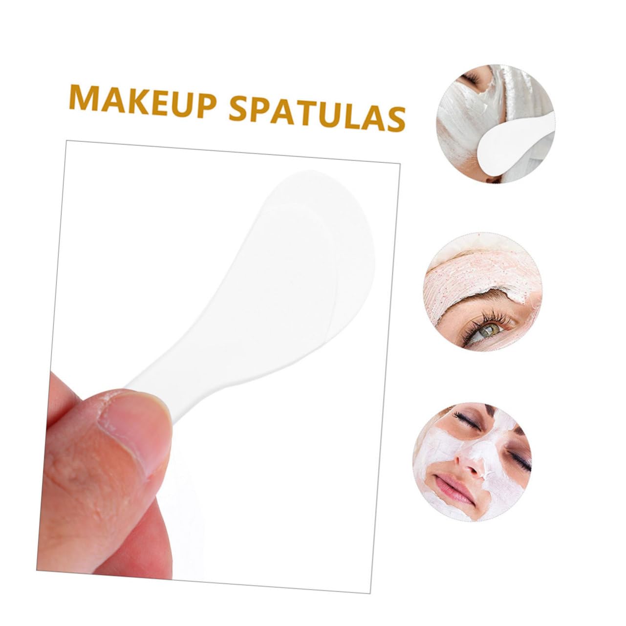 iPetboom 50-Pack Mini Makeup Spatulas - Reusable Plastic Face Mask Applicators for Skincare, Foundation & Facial Treatments | Beauty Tools for DIY Spa, At-Home Facials & Professional Makeup Application