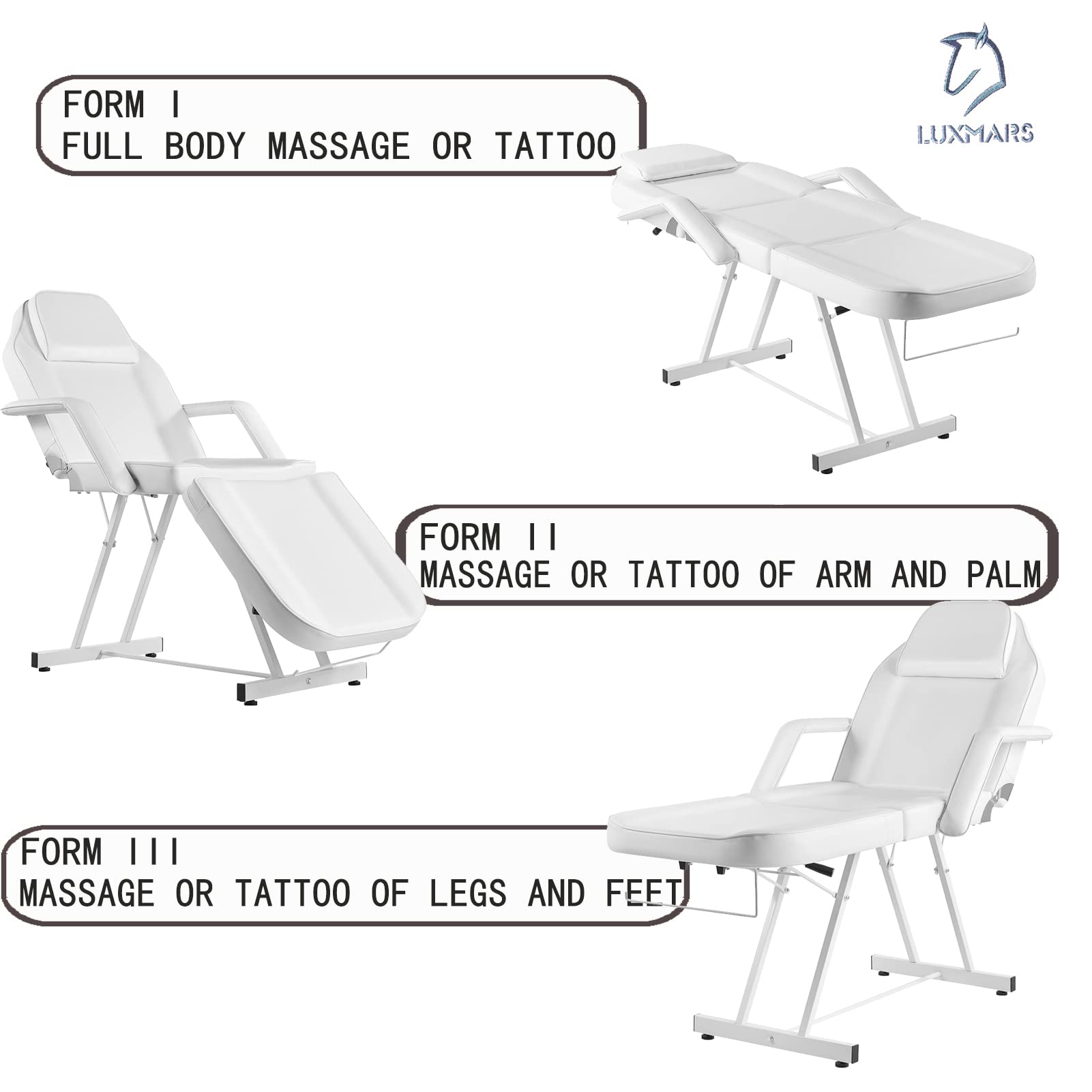 Adjustable Hydraulic Facial Tattoo Chair - Professional Beauty Spa Stool for Lash Extensions & Skin Treatments | White | Perfect for Salon, Tattoo Parlor & Cosmetic Clinics