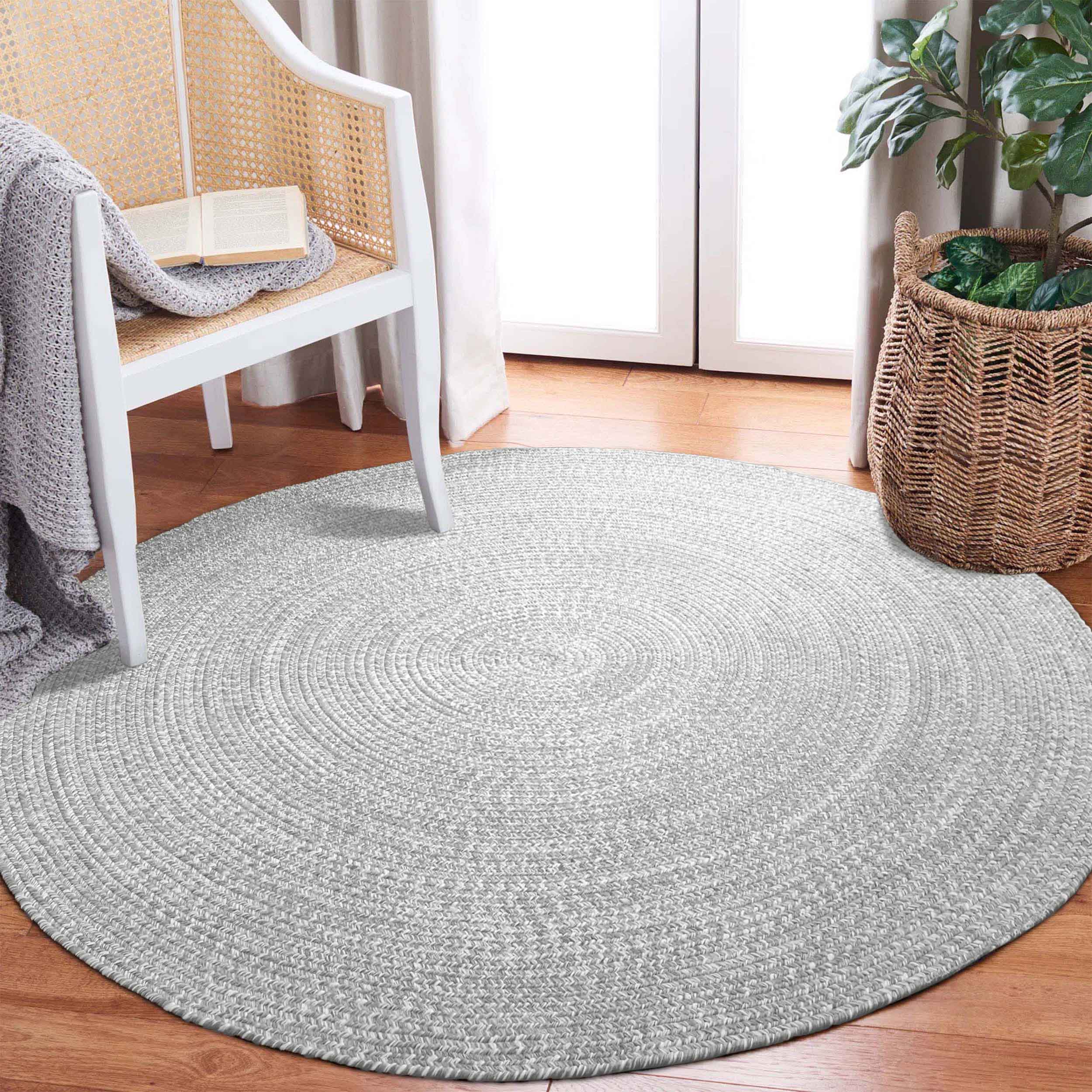 Reversible Braided Area Rug - 2-Tone Indoor/Outdoor Rug for Living Room, Bedroom, Patio & Deck - Non-Slip Durable Floor Mat for Home Decor