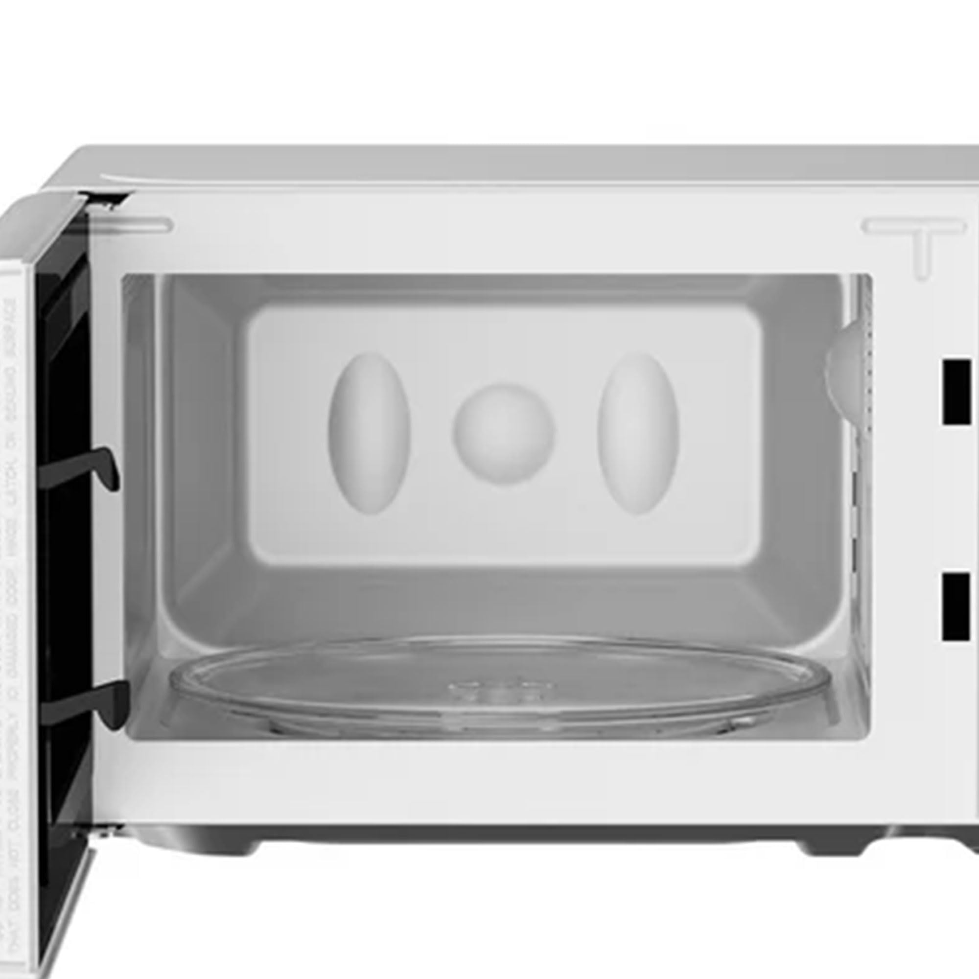 Magic Chef 0.7 Cu Ft Countertop Microwave Oven - Retro Style Compact Microwave for Small Kitchens, Dorms & Offices - White (Perfect for Heating Meals, Popcorn & Beverages)