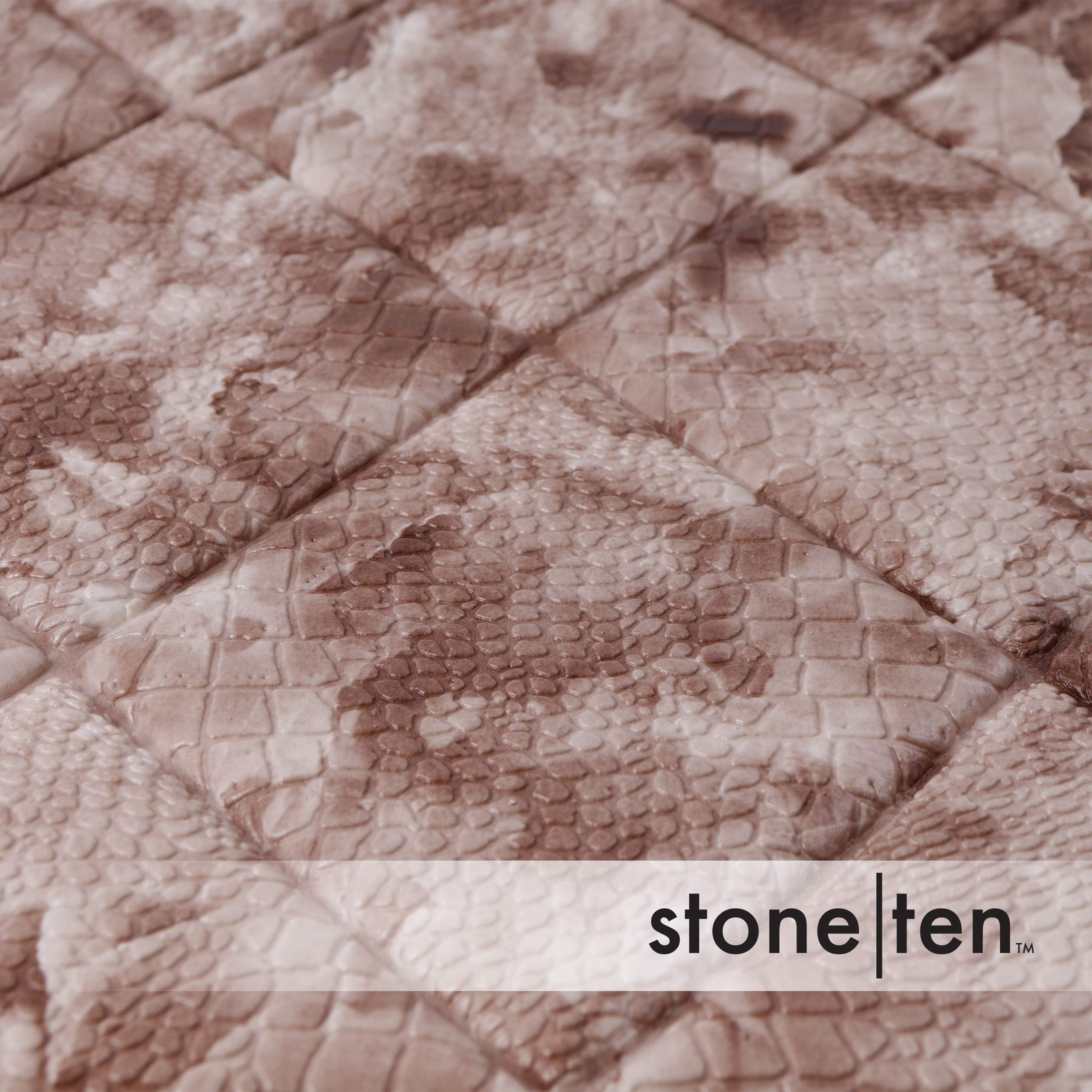 Premium Self-Adhesive 3D Faux Diamond Wall Panels - Peel & Stick Foam Diamond Tiles for Bedroom, Living Room & Office Decor - Easy DIY Wall Covering (10-Pack, Desert Dragon Design) - Perfect for Accent Walls, Feature Walls & Home Renovation Projects