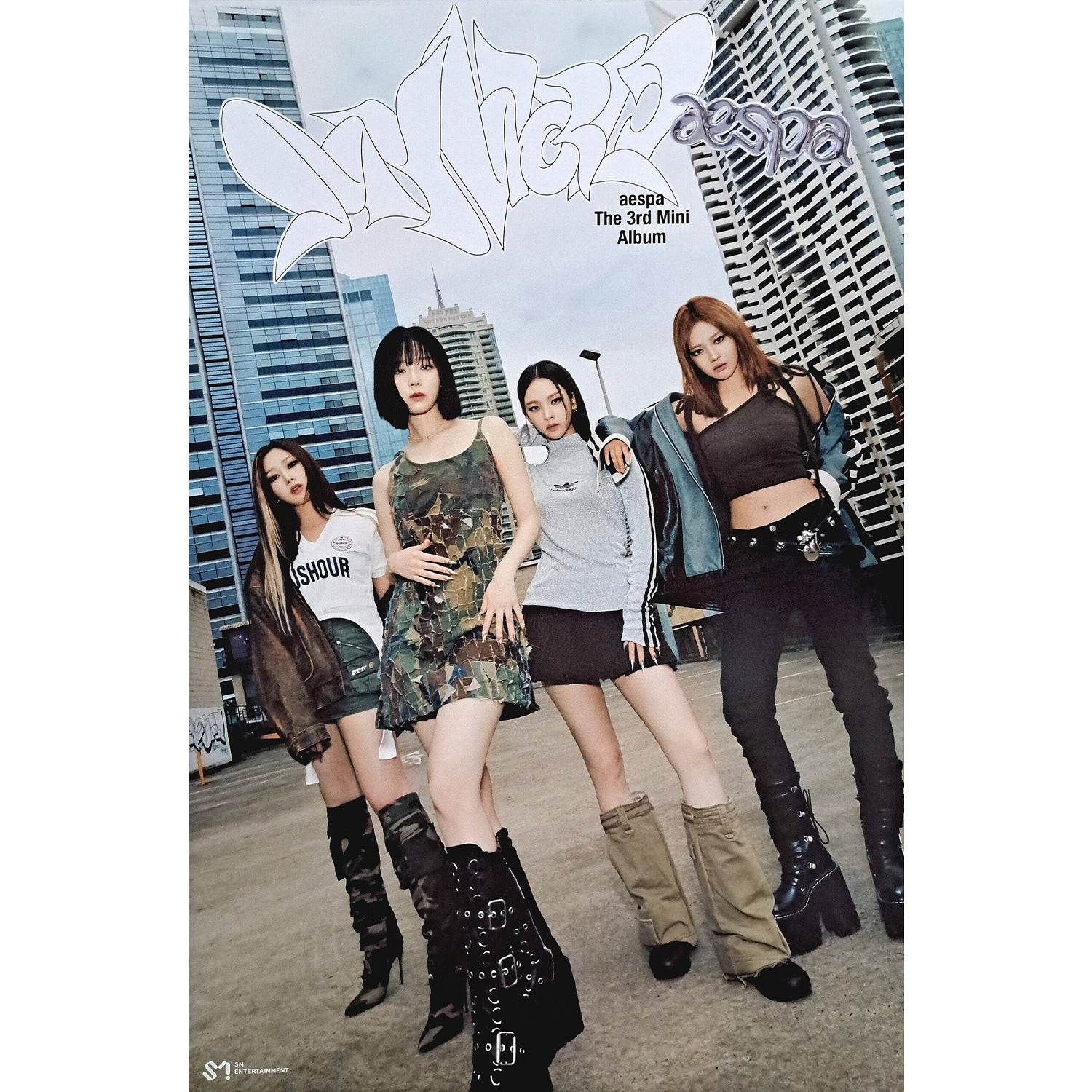 AESPA 3rd Mini Album 'MY WORLD' (Tabliod Size) Exclusive K-Pop Poster - Perfect for K-Pop Fans Room Decor, Gift for KPOP Lovers, Music Collection Display