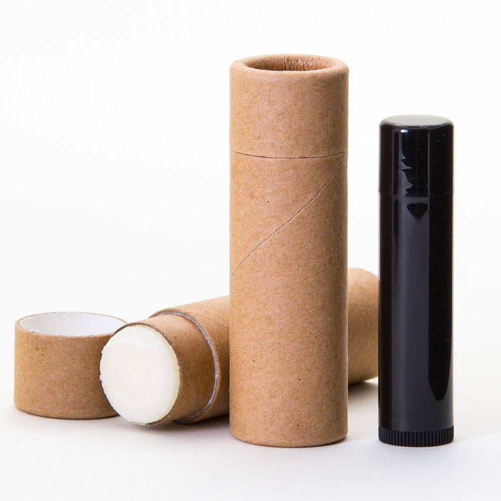 12 Pack 1/2 OZ Kraft Paperboard Tubes for Lip Balm, Deodorant, Cosmetics & Lotion - Eco-Friendly Travel Size Containers for DIY Beauty Products and Personal Care Items