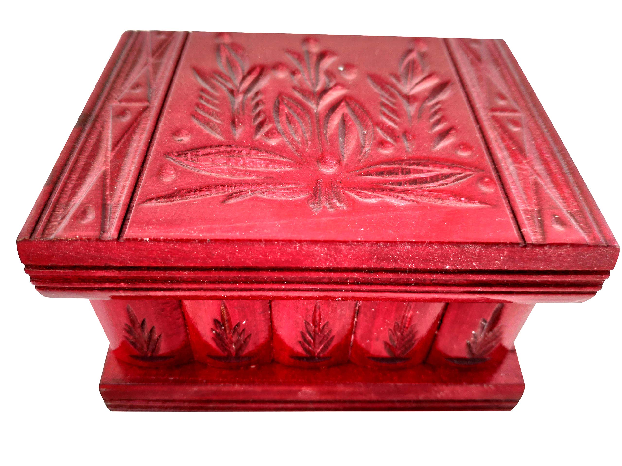 Handcrafted Wooden Secret Puzzle Jewelry Box with Hidden Compartment & Key - Unique Carved Storage Gift Box for Adults & Kids - Perfect for Storing Notes, Cash, Jewelry & Valuables - 4