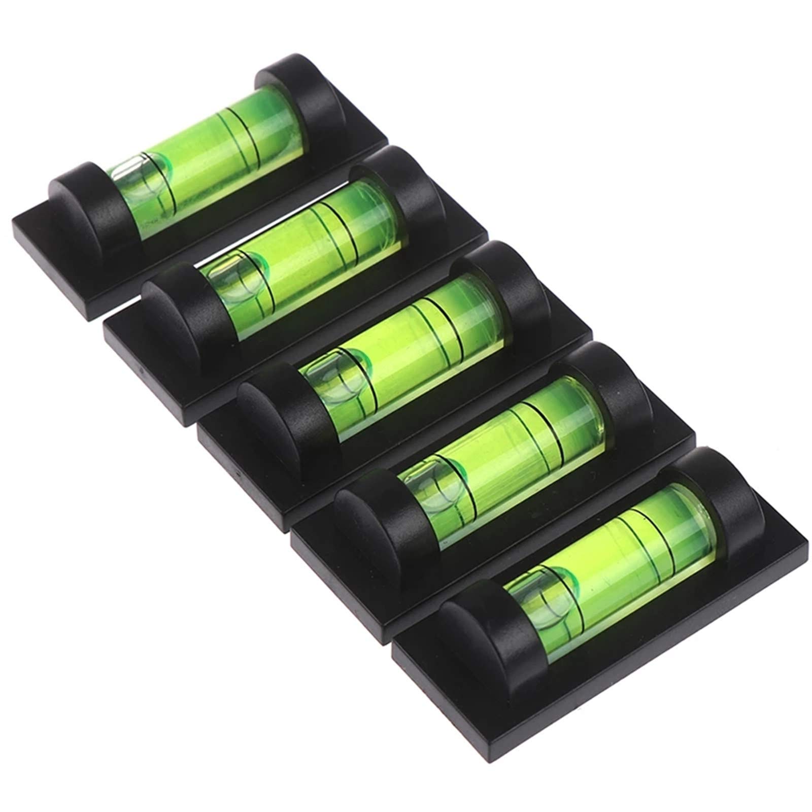 5-Pack Magnetic Bubble Spirit Levels - Small, Portable & Mini Leveling Tools with Tubular Design for Mounting & Alignment - Perfect for DIY, Carpentry, Construction & Home Improvement Projects