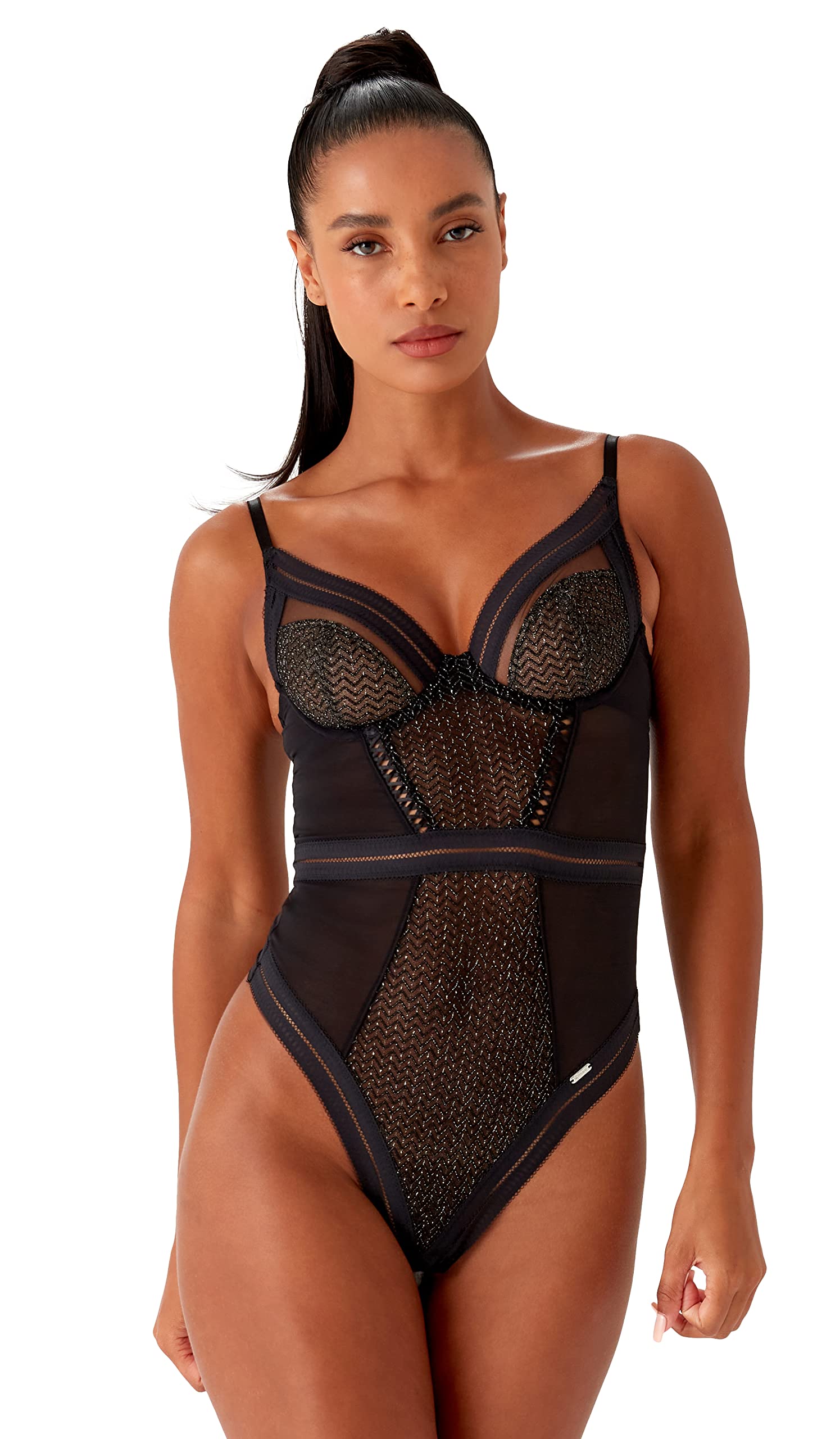 Gossard Women's Contradiction Plunge Body Shapewear Bodysuit - Seamless Tummy Control Shapewear for Women, Slimming Full Body Shaper - Perfect for Dresses, Evening Wear & Special Occasions