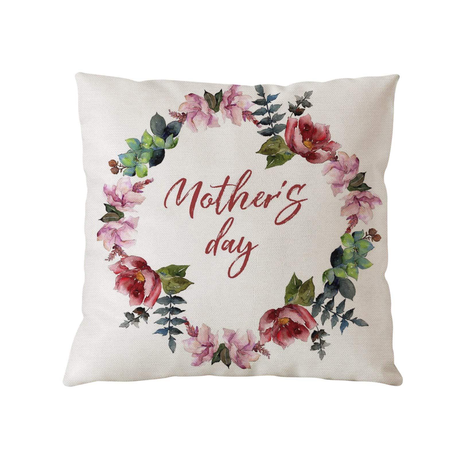 Rabbit Themed Decorative Pillow Cover for Mother's Day - Soft Couch Throw Pillow Case for Living Room, Bedroom & Sofa Decor - Perfect Gift for Mom, Home Decor Accent