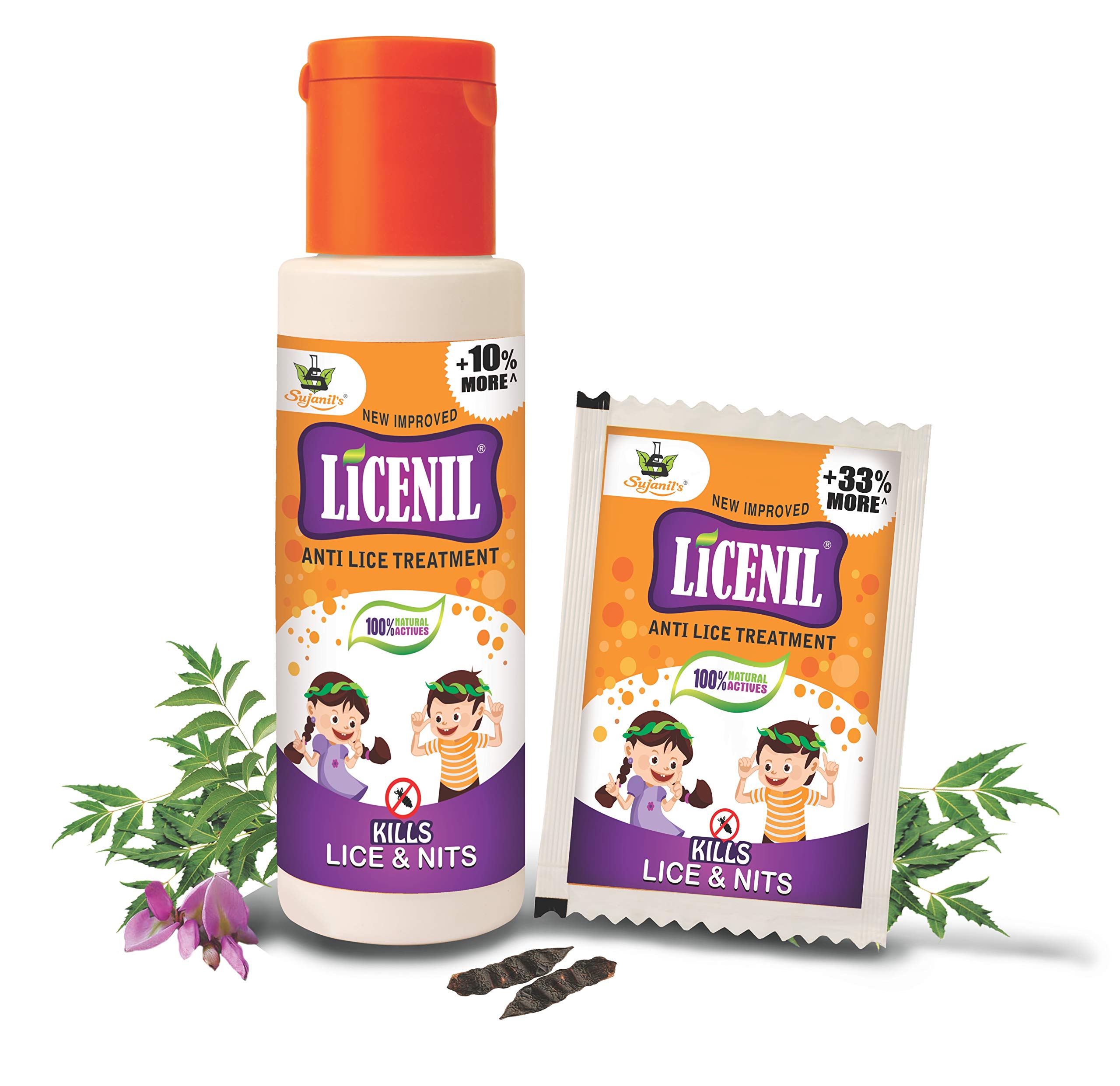 **LICENIL All Natural Lice Shampoo for Kids – Non-Toxic, Safe Daily Use Treatment – Kills Super Lice, Eggs & Nits – 50ml (Pack of 3) – Ideal for Home, School & Travel Use**