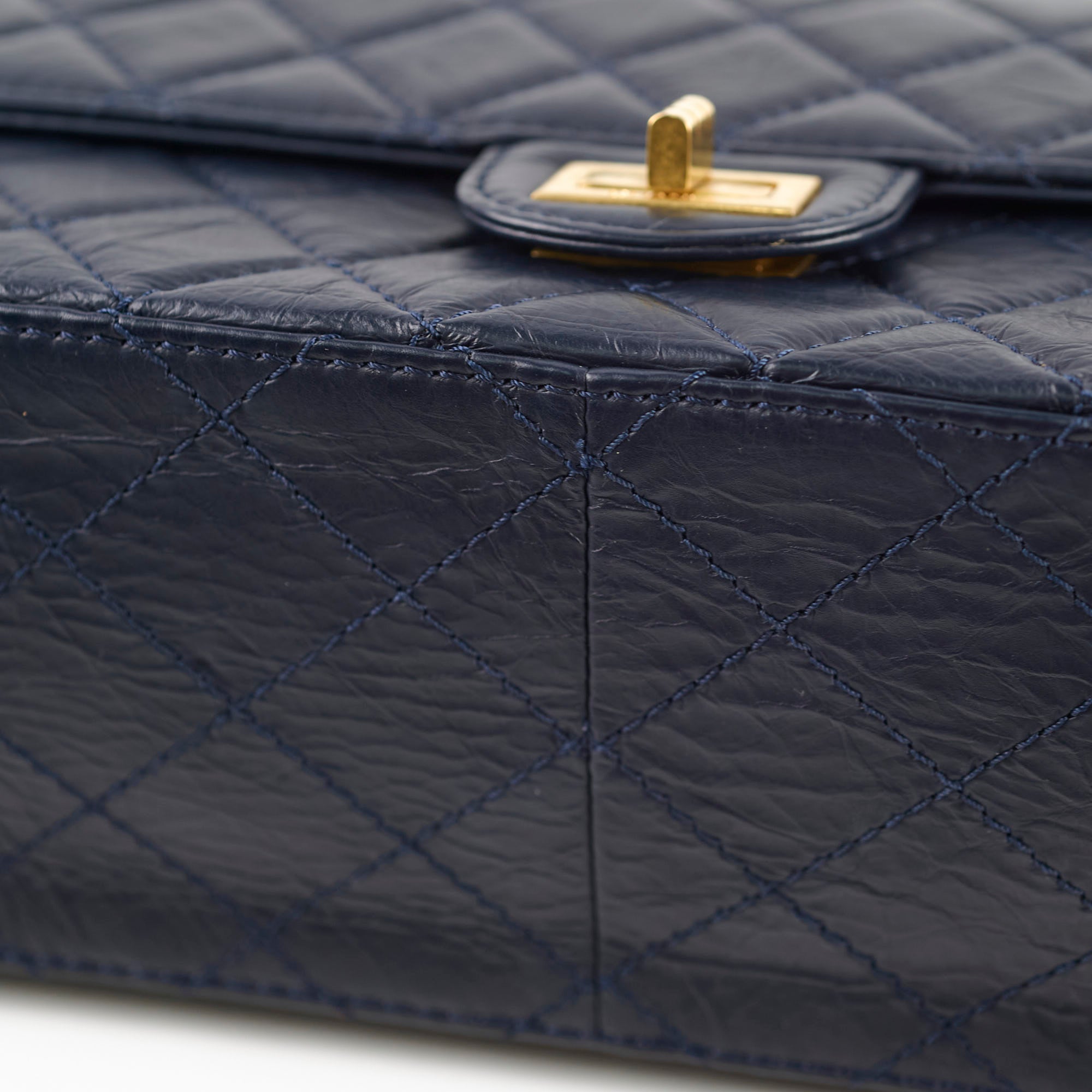 Chanel Reissue 226 Navy Calfskin Leather Handbag - Classic Flap Bag Series 24 | Luxury Designer Purse for Women, Perfect for Work, Evening Events & Special Occasions