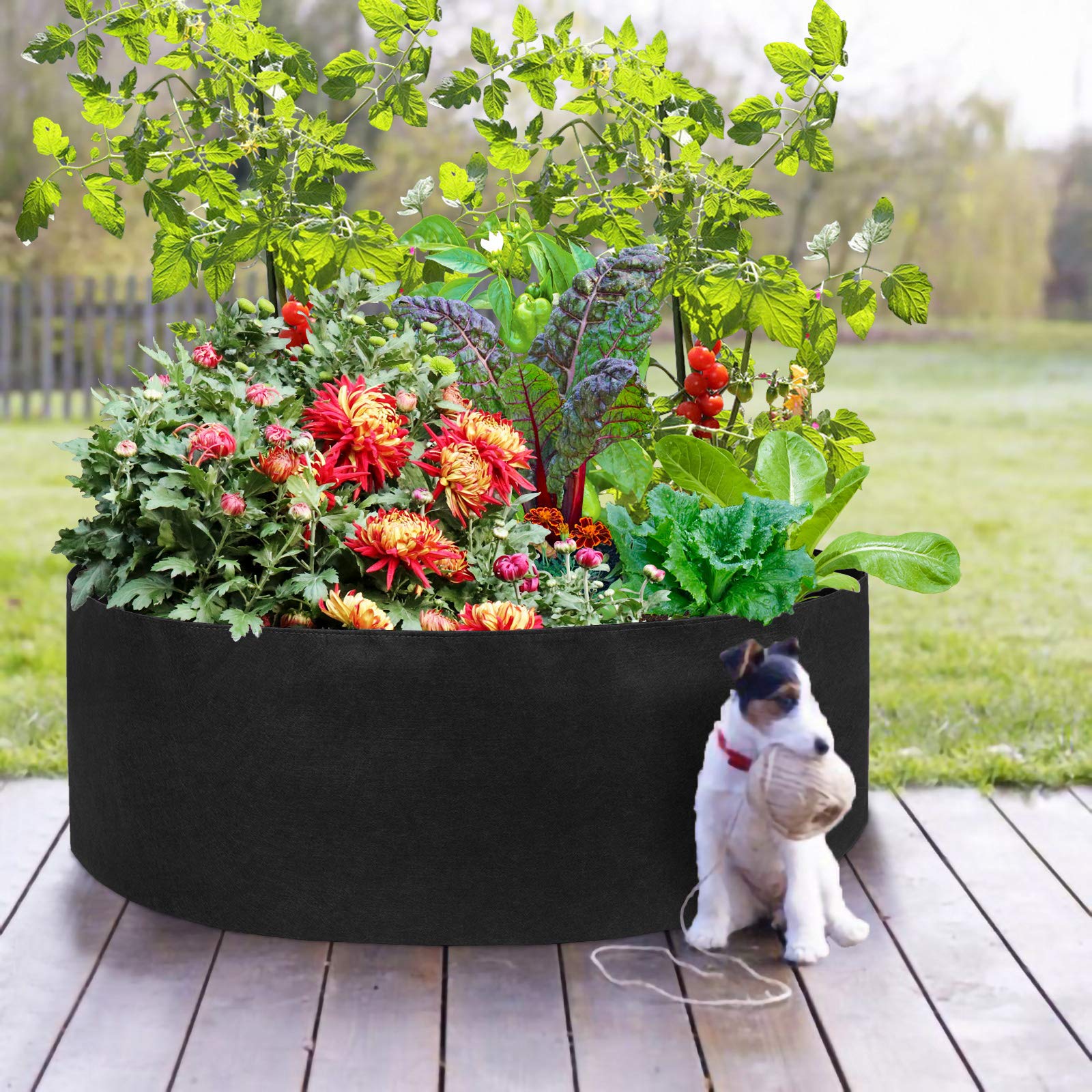 50 Gallon Heavy Duty Felt Grow Bags - Premium Fabric Plant Pots for Indoor/Outdoor Gardening | Ideal for Vegetables, Fruits & Large Plant Containers