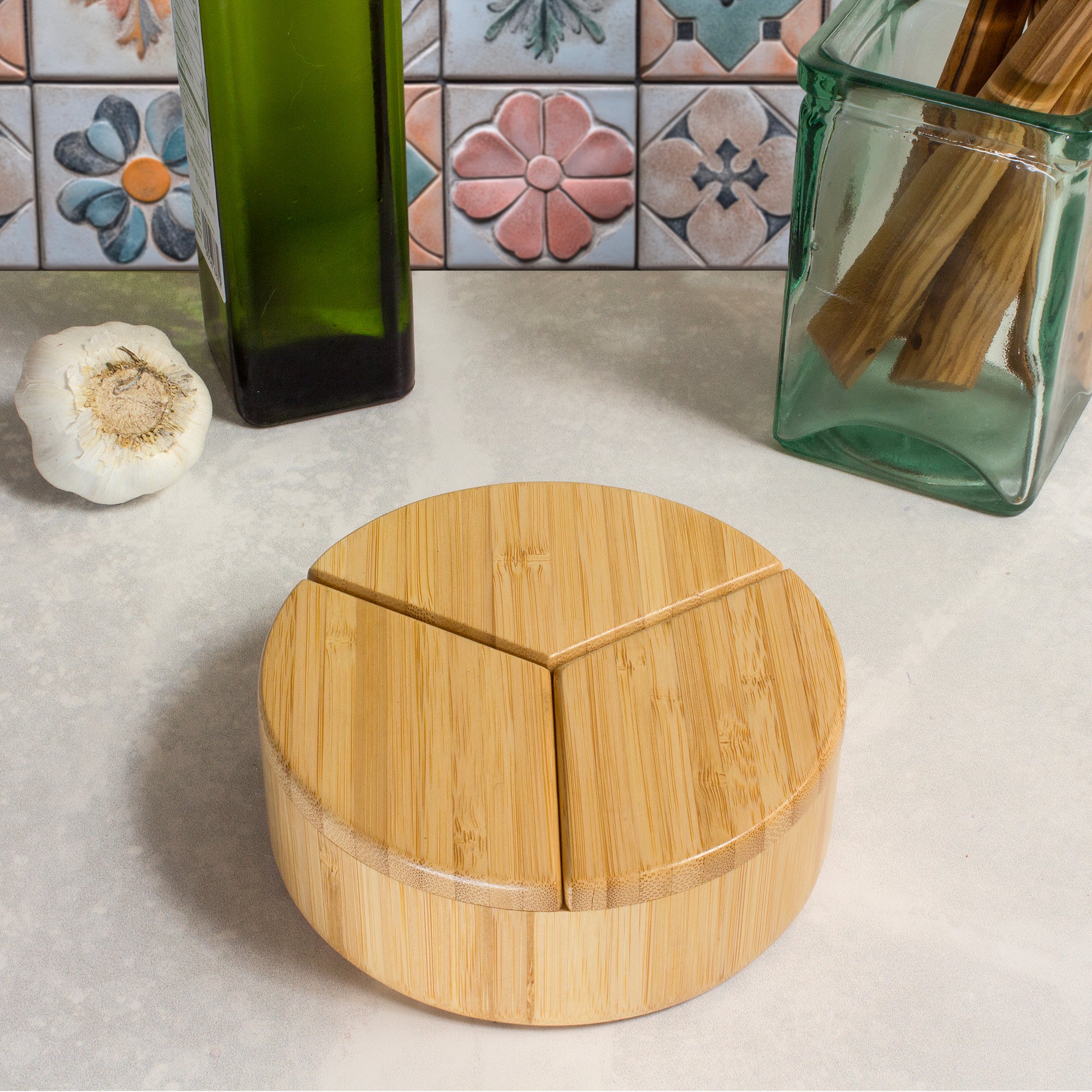 Premium Trio Salt Cellar Set - Ceramic Salt & Pepper Shakers with Lids - Perfect for Kitchen, Dining Table & Gift Giving