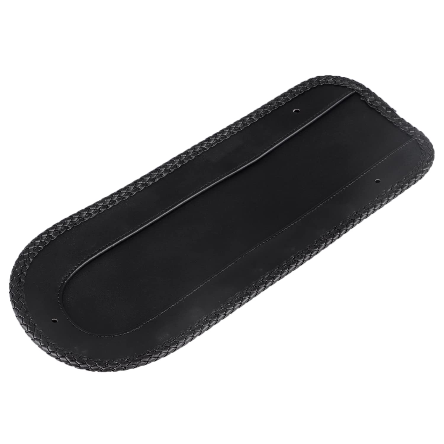 Black Leather Motorcycle Rear Fender Bib for Harley Softail Springer Heritage Classic EFI FLSTCI (2006-2017) - Solo Seat Protector for Custom Cruiser Bikes | Perfect for Long Rides & Vintage Bike Shows