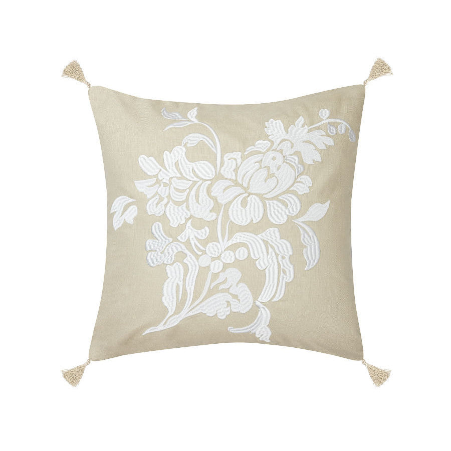 Premium Coralie Linen Square Throw Pillow - Soft Decorative Cushion for Sofa, Bed & Home Decor - Eco-Friendly Cotton Filling - Perfect for Living Room, Bedroom & Outdoor Seating