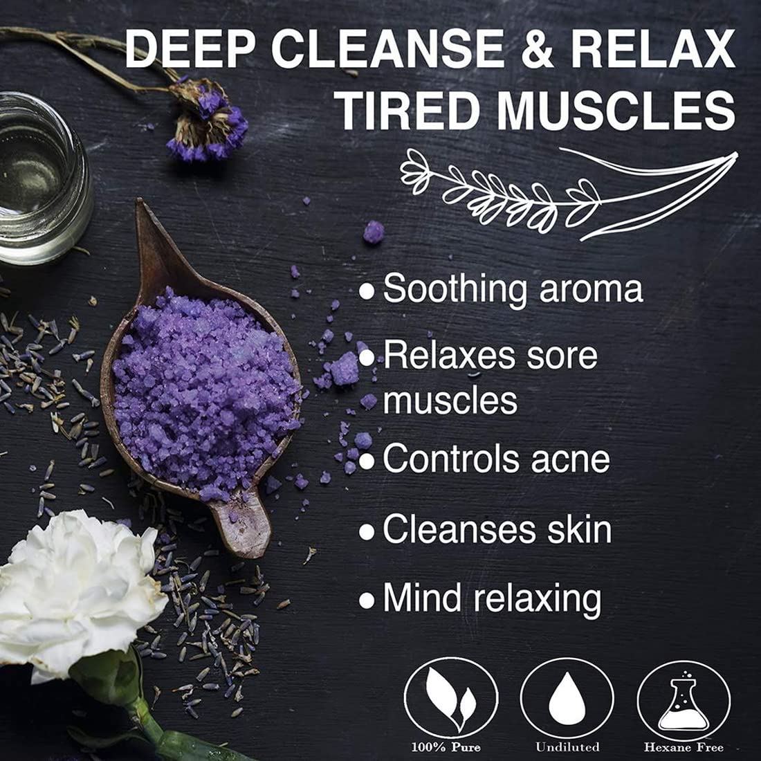 KNR Lavender Epsom Bath Salt for Relaxation & Muscle Relief - 400g | Soothe Aches, Stress & Improve Sleep | Perfect for Spa Nights & Post-Workout Recovery