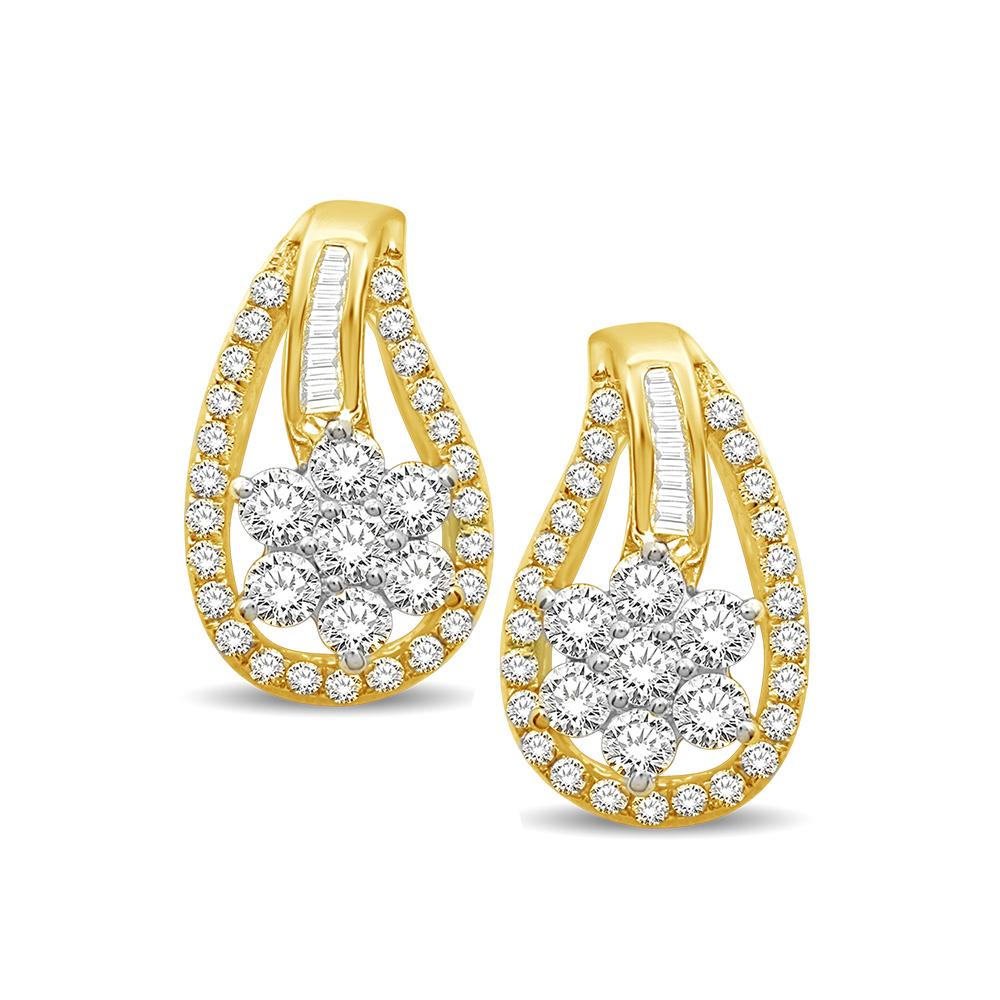 14K White Gold 5/8 Carat Total Weight Diamond Stud Earrings for Women - Perfect Gift for Anniversary, Birthday & Special Occasions