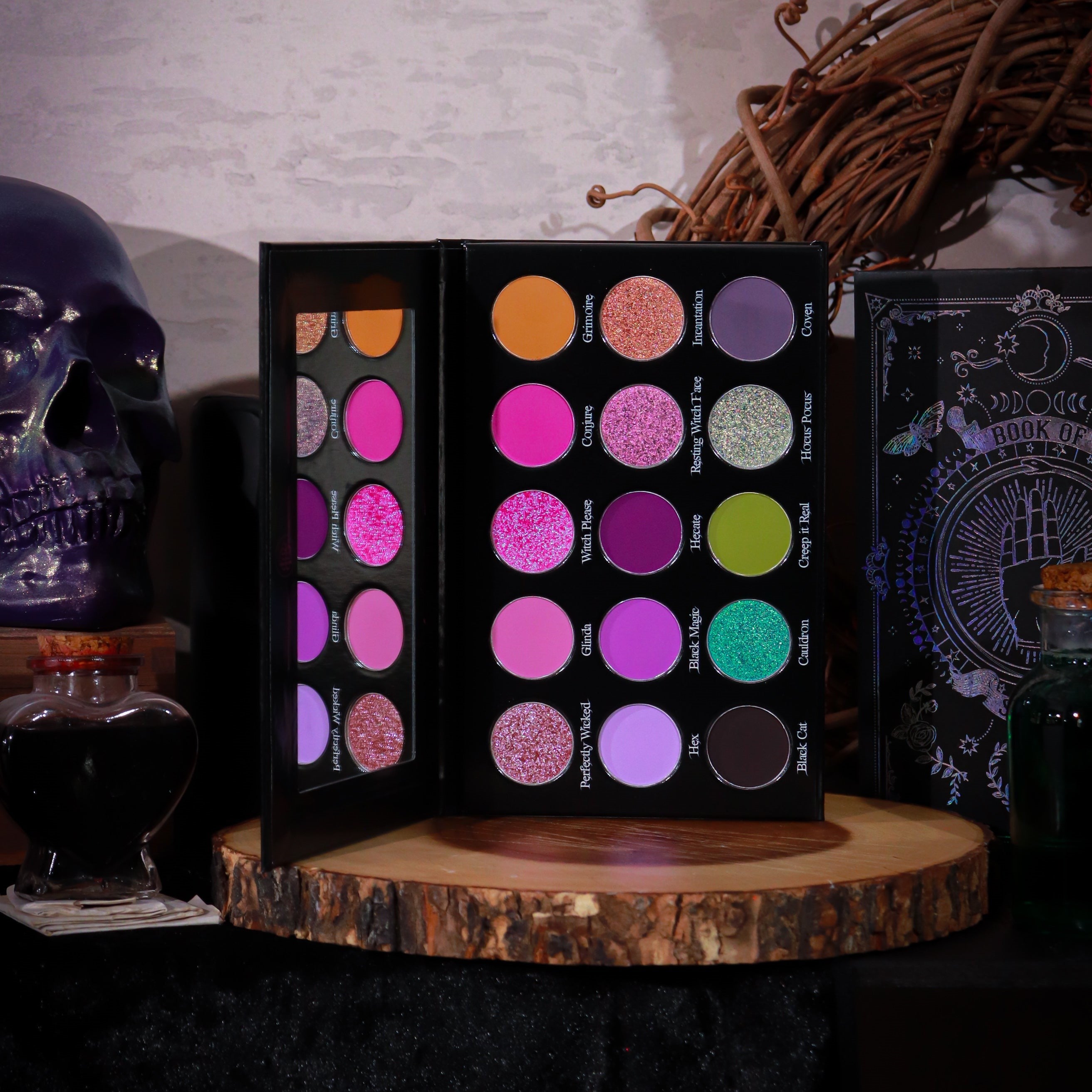 Basic Witch Eyeshadow Palette - 12 Matte & Shimmer Shades for Halloween, Cosplay & Everyday Makeup | Vegan & Cruelty-Free