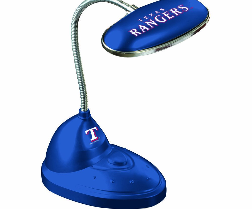MLB Texas Rangers LED Desk Lamp - Officially Licensed Baseball Team Light for Office, Bedroom & Gaming Room - Perfect for Fans & Collectors