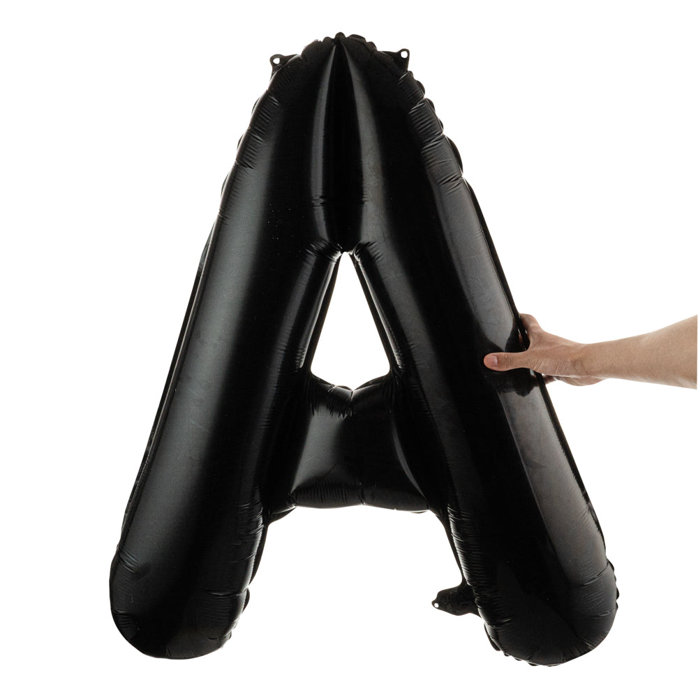 Balloonify Black Mylar Letter A Balloon - 40 Inch Large Foil Alphabet Balloon for Birthday Party Decorations, Baby Showers & Wedding Celebrations - 1 Count Box