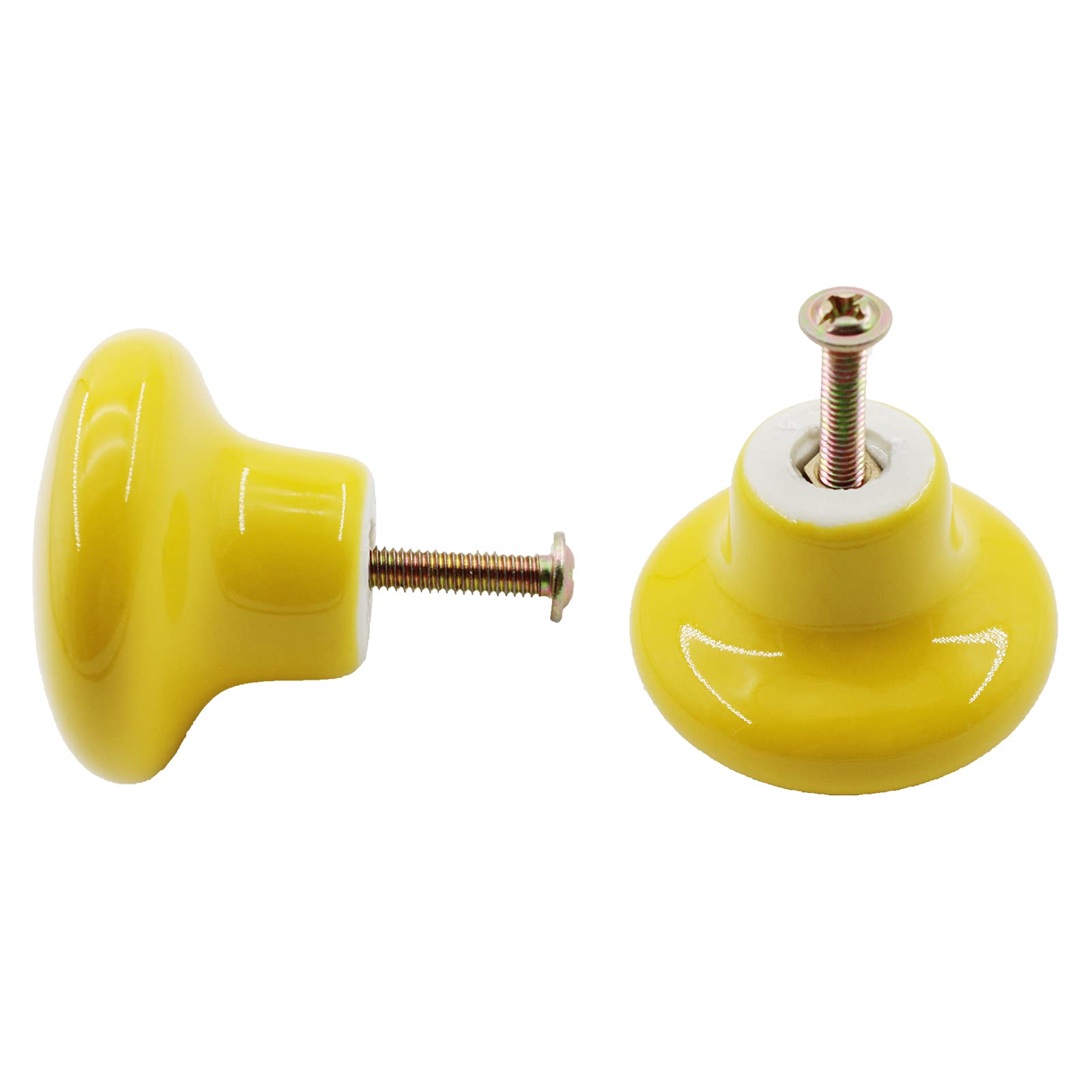 6 Pack Ceramic Cabinet Knobs - Unique Handmade Decorative Drawer Pulls for Kitchen, Dresser, Wardrobe & Bathroom | Round Knobs for Home Improvement & Office Desk Organization | Durable & Stylish Hardware for DIY Furniture Upgrade