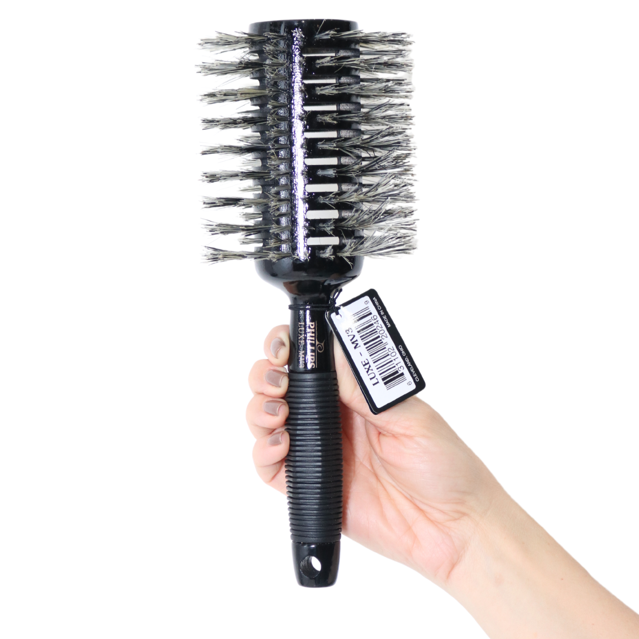 Phillips Brush 4 Monster Vent Round Hair Brush with Mixed Boar & Ionic Nylon Bristles (LUXE MV3) - Professional Styling Tool for Salon-Quality Blowouts & Smoothing
