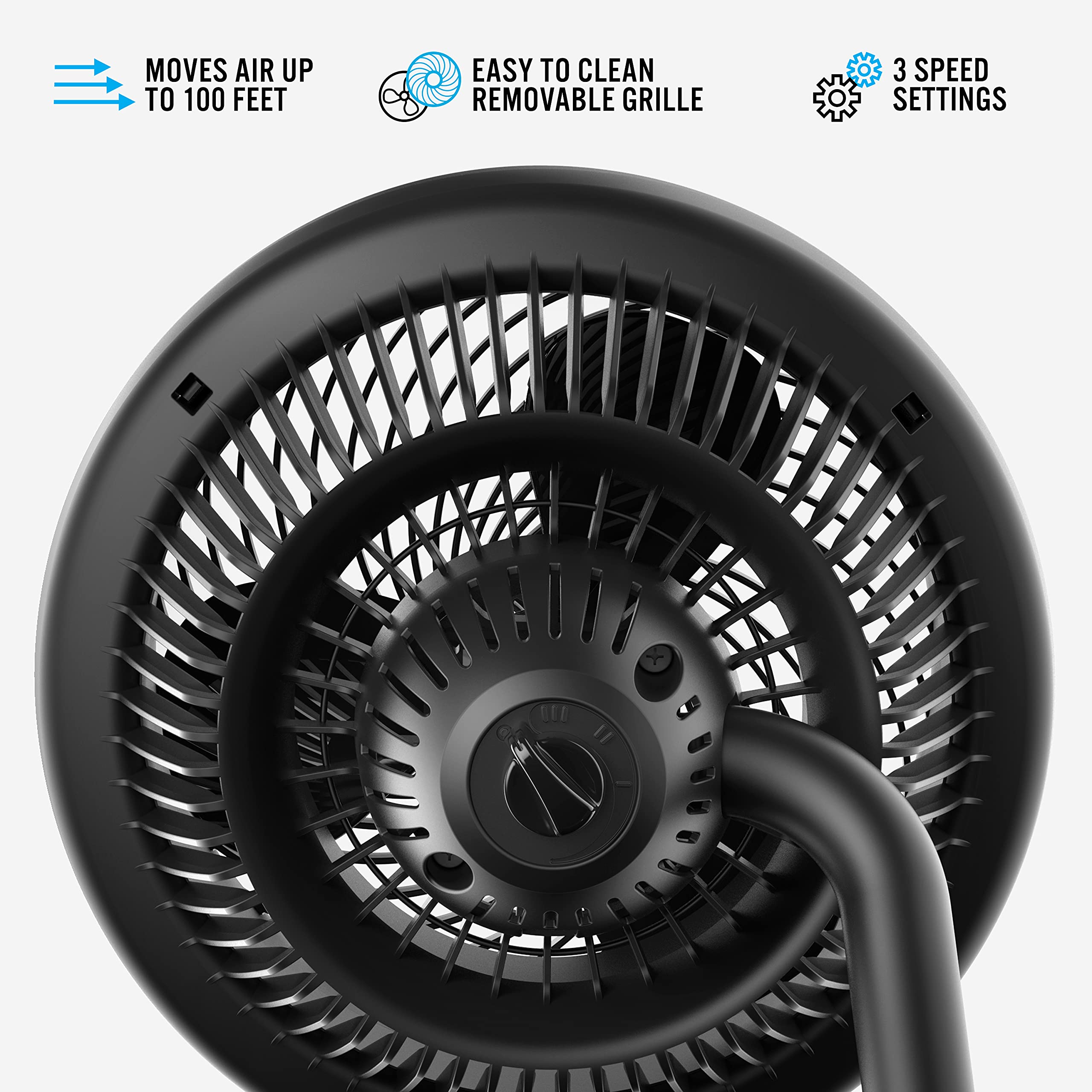 Vornado 660 Large Whole Room Air Circulator Fan - 4 Speed Settings, 90° Tilt, Powerful Airflow for Home & Office | 783 Adjustable Height Air Circulator Fan | Black | Perfect for Bedroom, Living Room & Workspace Cooling