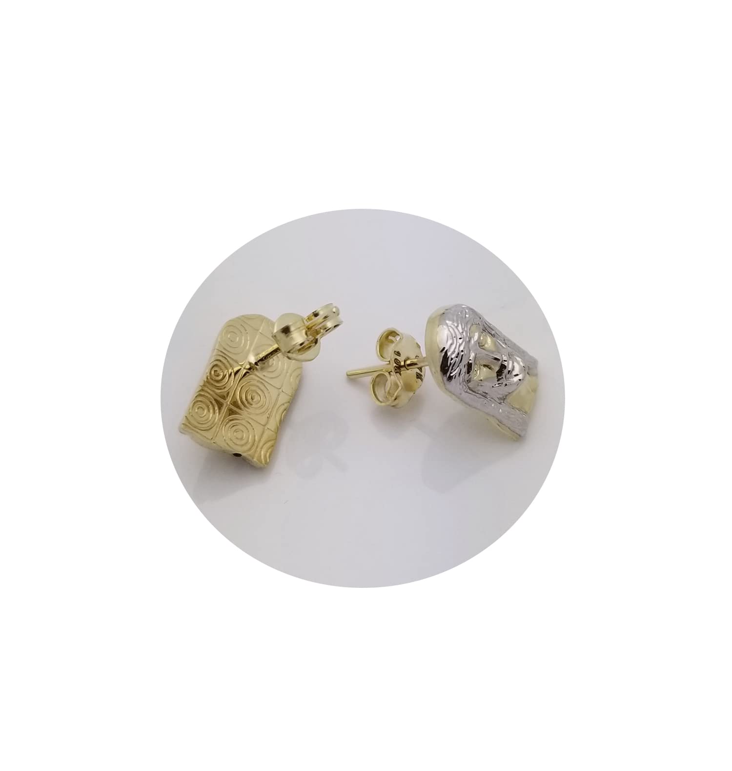 10K Yellow Gold Jesus Face Earrings for Men - Religious Jewelry for Church, Gifts & Everyday Wear