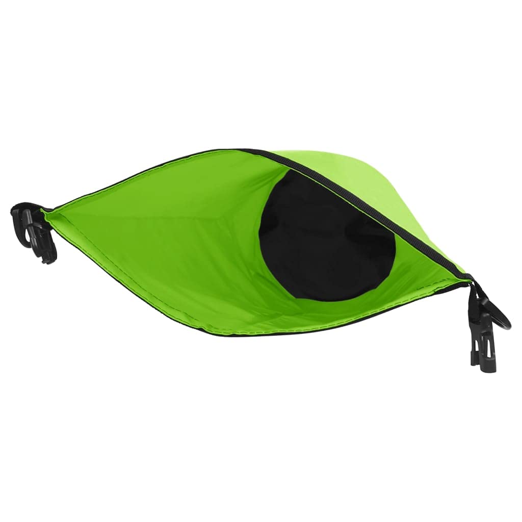 **vidaXL Waterproof Dry Bag with Zipper - Green PVC Backpack for Boating, Kayaking, Swimming & Water Sports - Durable Waterproof Duffel Sack for Outdoor Adventures**