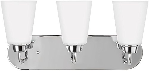 Generation Lighting 4415203-05 Kerrville One-Light Wall Sconce Bathroom Vanity Fixture in Chrome - Perfect for Bathroom, Bedroom, and Hallway Lighting