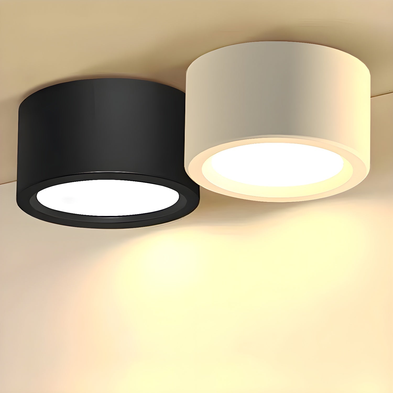 Ethan Modern LED Surface Ceiling Light Fixture - Dimmable Flush Mount Lighting for Bedroom, Living Room, Kitchen & Hallway
