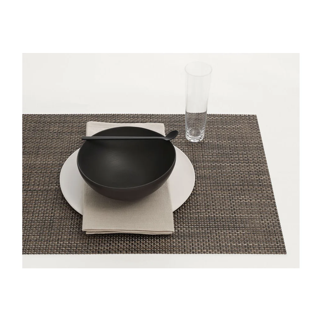 Premium Chilewich Table Mats - Basketweave Design, Rectangle Shape in Earth Tone | Non-Slip Dining Table Placemats for Kitchen, Dining Room & Outdoor Entertaining