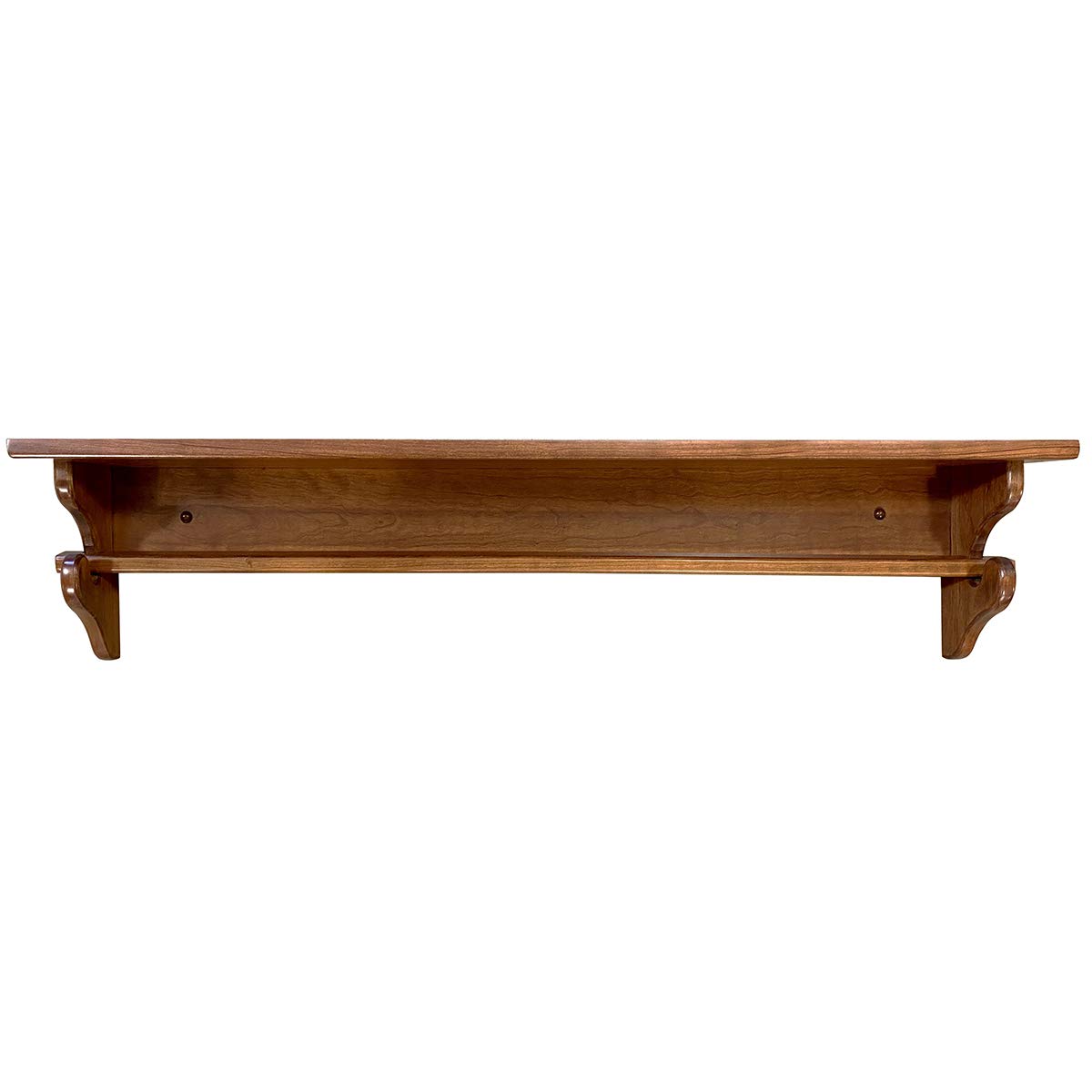 Amish Made Rustic Cherry Wood Quilt Rack with Shelf - 48