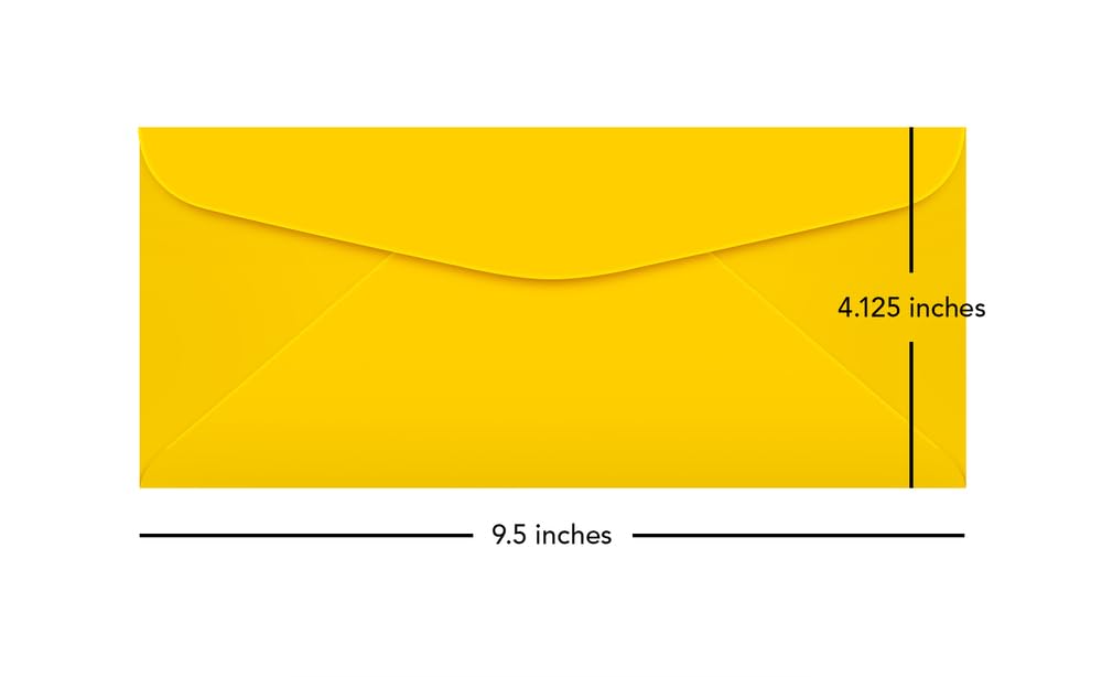 #10 Self-Sealing Envelopes with Gummed Closure - Pack of 100 for Mailing, Business Correspondence & Invitations - Perfect for Office, Home & Wedding Stationery Needs