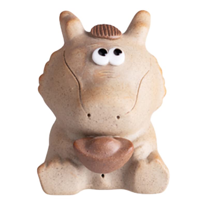 Chinese Zodiac Purple Clay Tea Pet - Dragon Spray Water Cute Tea Accessories for Kung Fu Tea Sets | Perfect Gift for Tea Lovers | Home, Office & Car Decor | Feng Shui & Meditation Companion