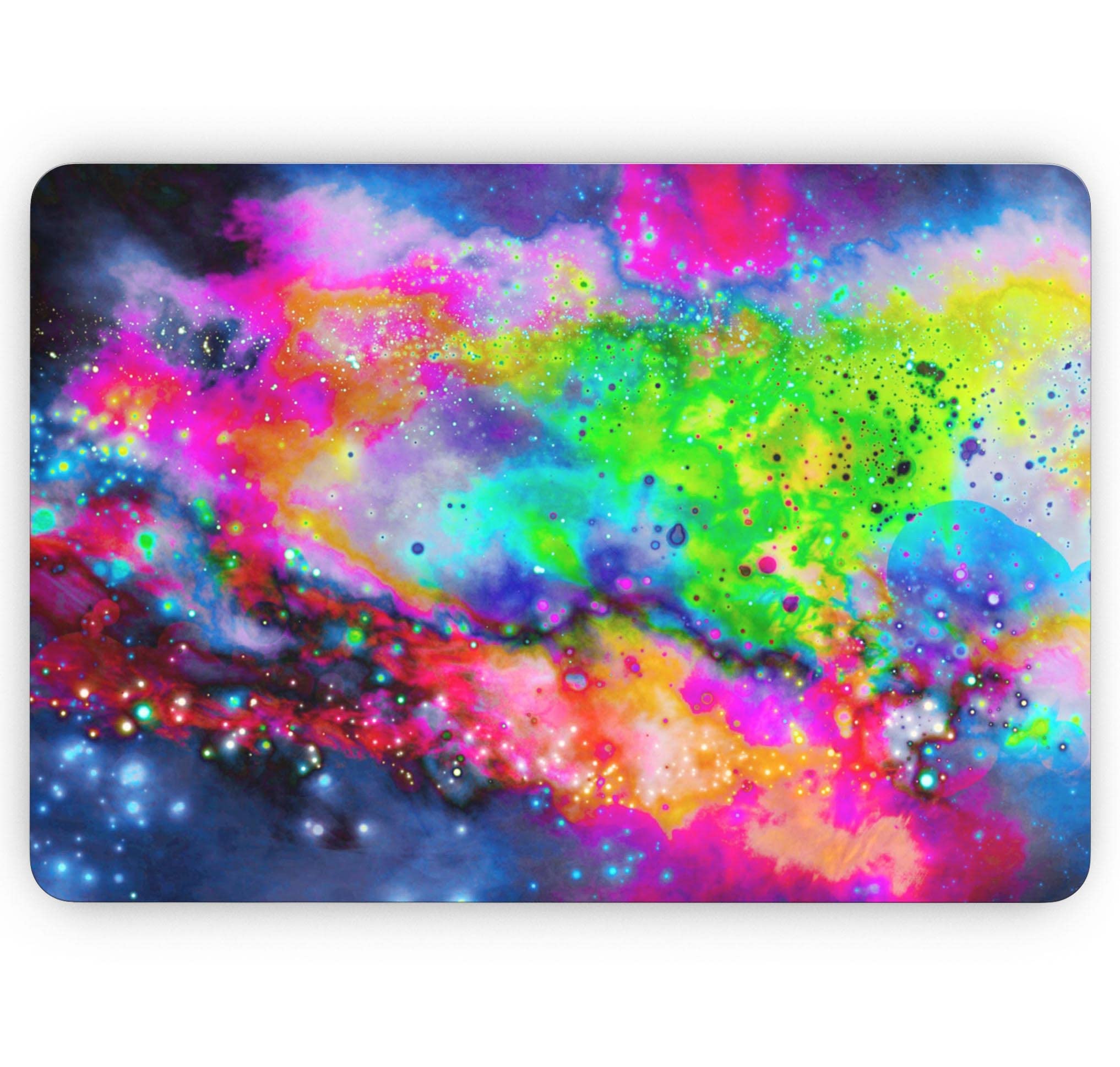 Neon Splatter Universe Full-Body Wrap Scratch Resistant Decal Skin for MacBook Air 13