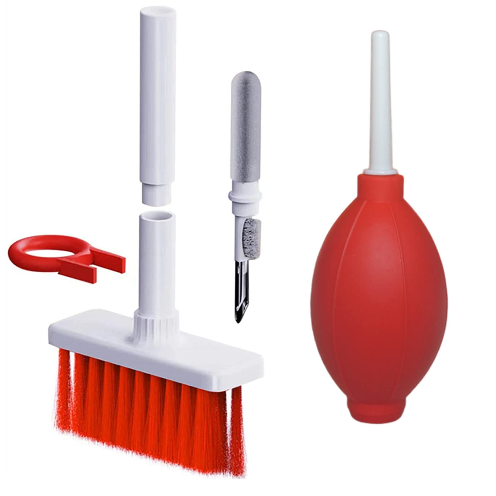 6 in 1 Keyboard Cleaning Kit with Keycap Puller & Soft Brush - Professional Keyboard, Earphone, AirPods, Earbuds, Phone, Laptop & Computer Cleaner - Perfect for Home, Office & Gaming Setup Maintenance