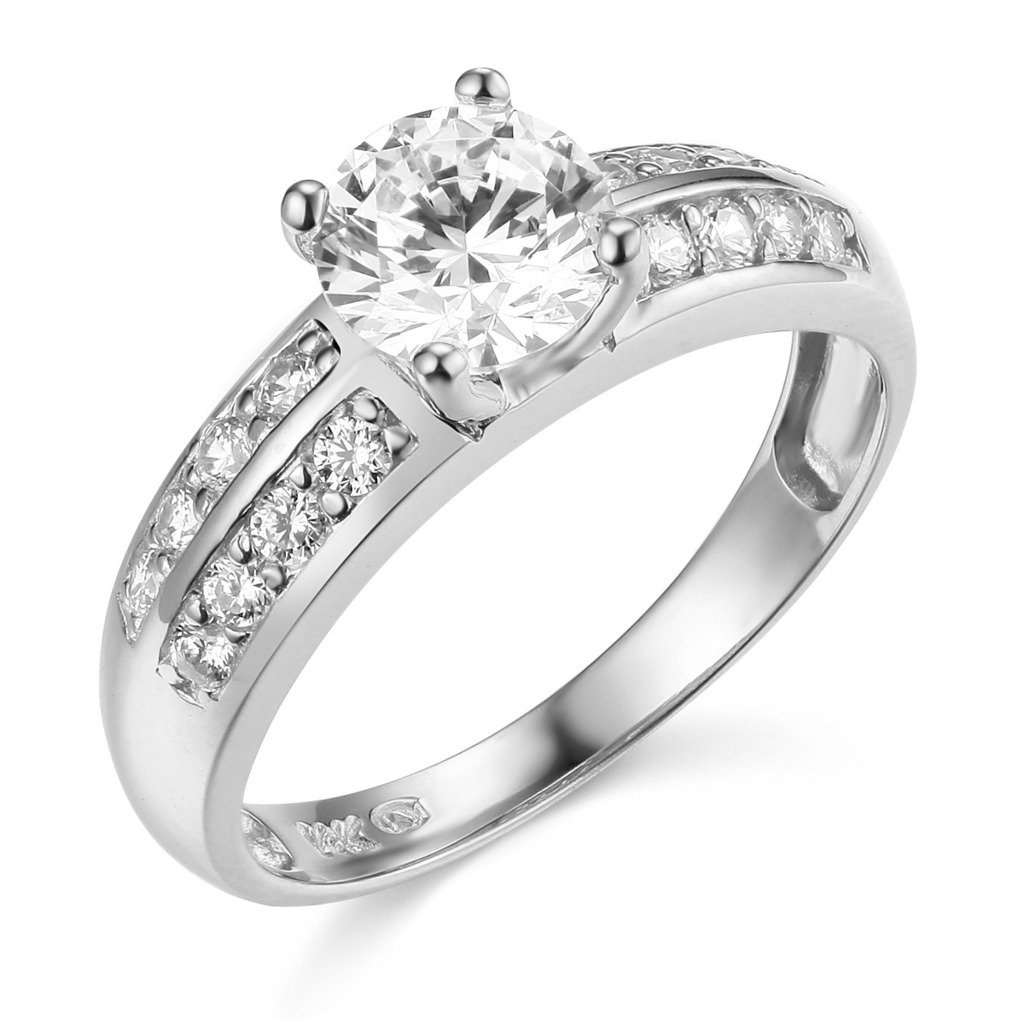 14K Yellow or White Gold Wedding Engagement Ring for Women - Elegant Solitaire Diamond Ring for Brides, Proposals & Anniversaries