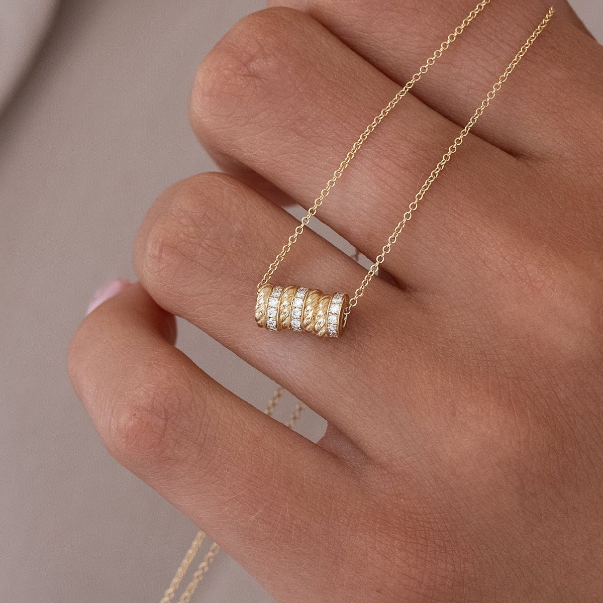 Diamond Bind Necklace - Elegant 14K Gold Plated Diamond Pendant for Women | Perfect for Weddings, Anniversaries & Special Occasions