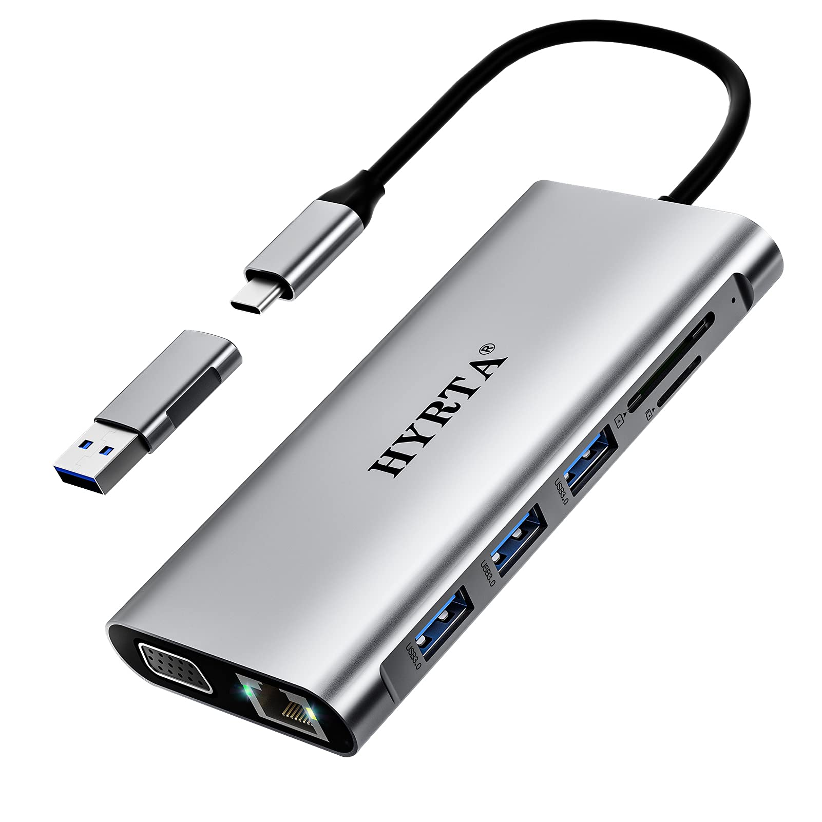 12-in-1 USB C Docking Station with Dual HDMI/VGA, 4K DisplayLink, USB 3.0 Ports & 100W PD Charging - Compatible with MacBook Pro/Air M1/M2/M3, HP, Dell & USB-C Laptops - Perfect for Home Office, Gaming & Multi-Monitor Workstations