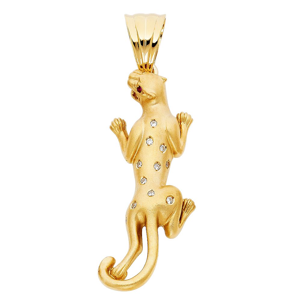Gold Large Panther Pendant Necklace - Model 1530 | Bold Statement Jewelry for Men & Women | Perfect for Parties, Gifts & Fashion Accessories