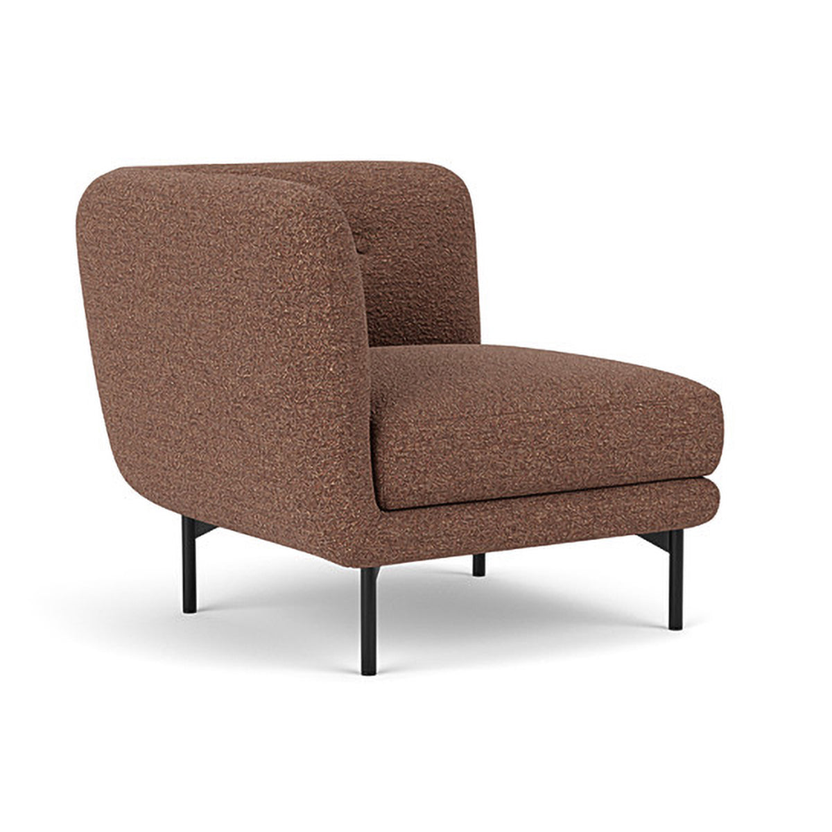 Alfred Boucle Right 1 Seater Modular Sofa - Modern Accent Chair for Living Room, Bedroom & Office - Compact Single Seater Couch with Removable Cushions