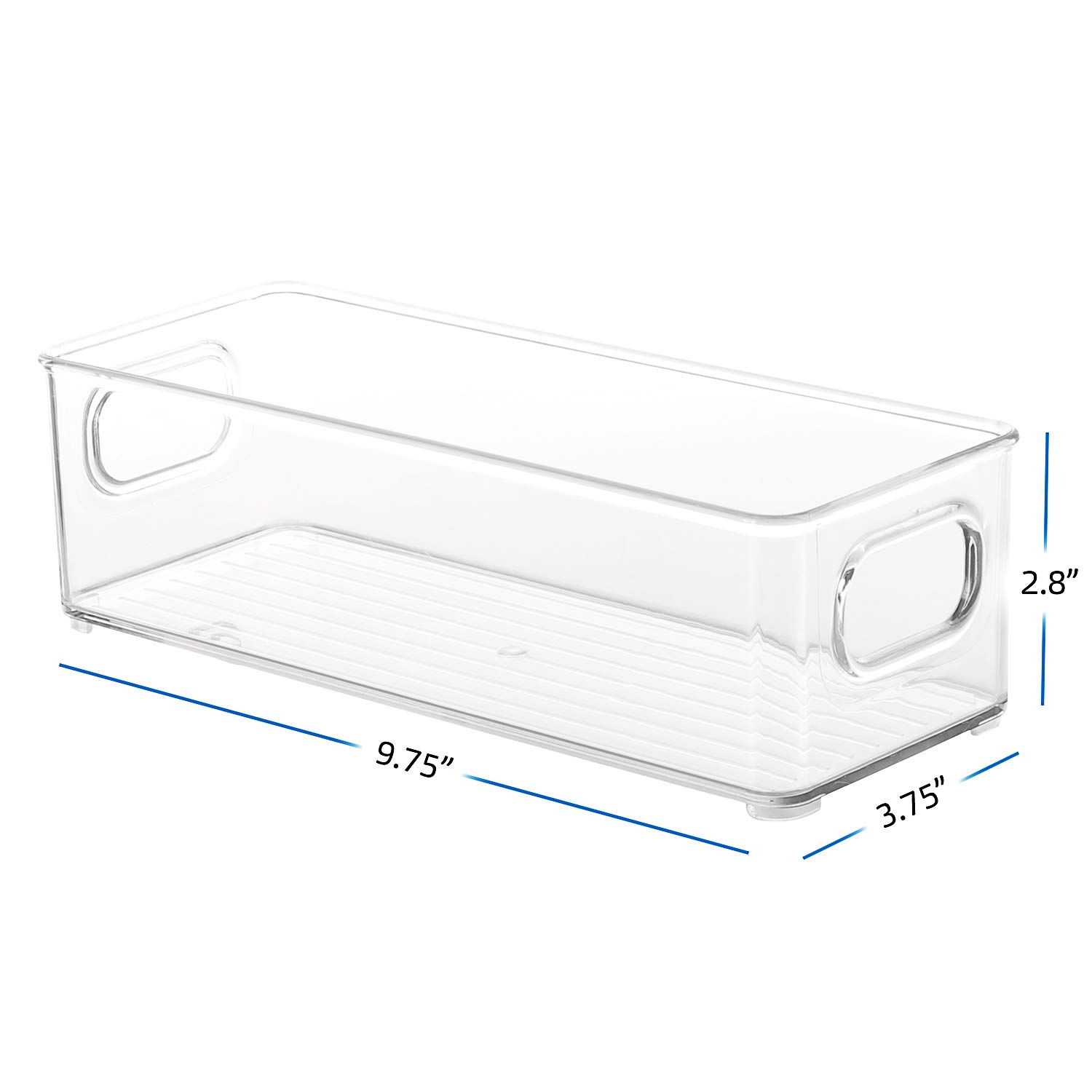 STORAGEBUD Clear Stackable Refrigerator & Freezer Organizer Bins - Pantry Storage Containers for Kitchen Organization - Perfect for Food Storage, Meal Prep & Decluttering Fridge/Freezer