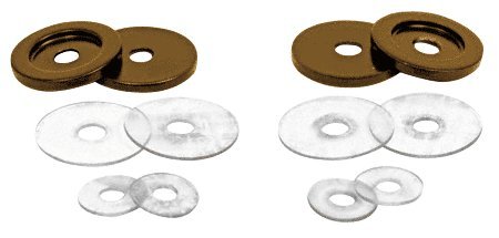 CRL Oil Rub Bronze Replacement Washers for Back-to-Back Solid Pull Handles - 10-Piece Set - Perfect for Cabinet, Drawer, and Furniture Hardware Repair
