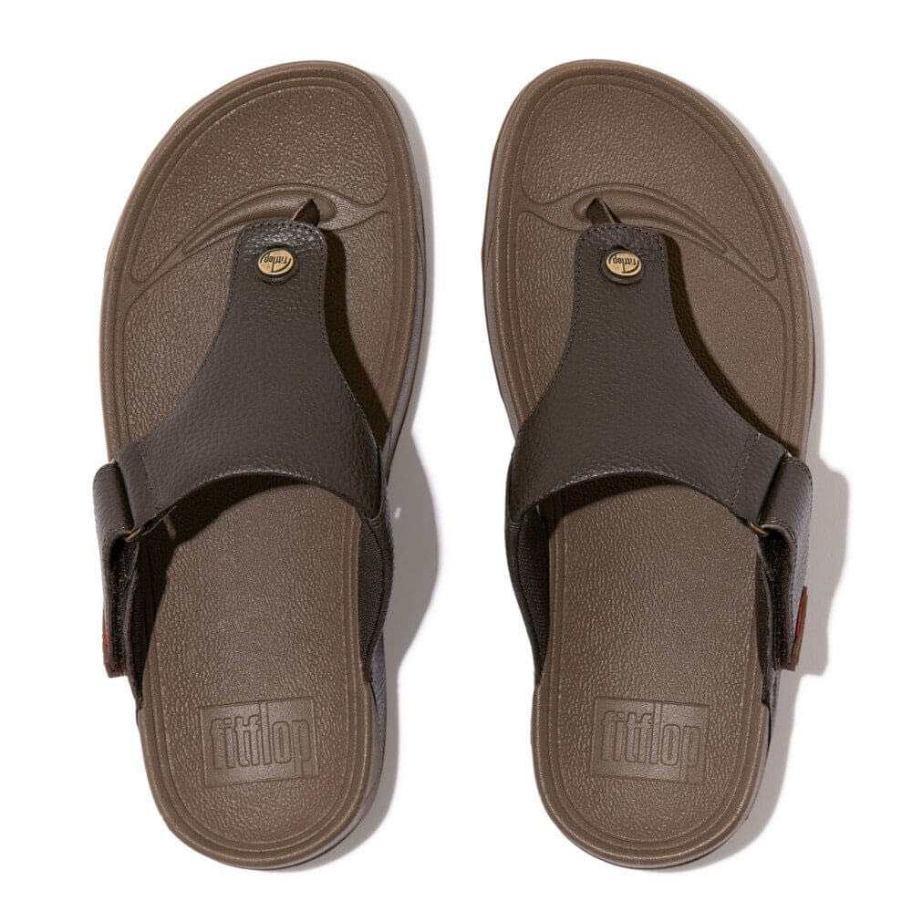 FitFlop Men's Trakk II Comfortable Walking Sandals - Lightweight & Supportive - Chocolate Brown - Perfect for Hiking, Travel & Casual Wear
