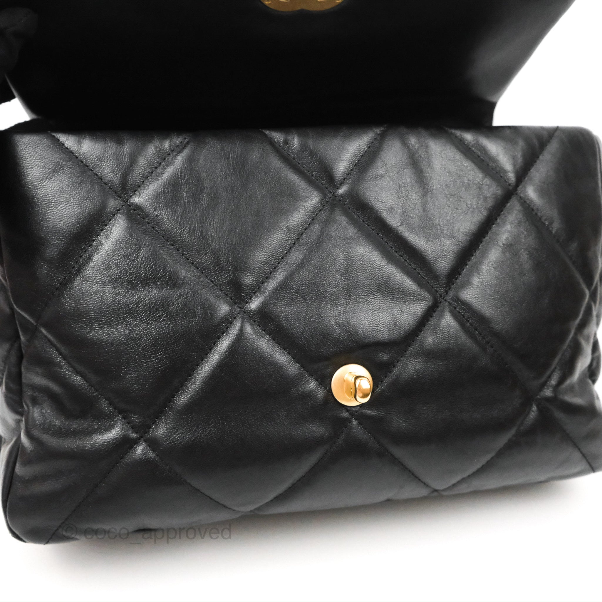 Chanel 19 Maxi Flap Bag Black Goatskin Leather with Mixed Metal Hardware - Luxury Designer Handbag for Women, Perfect for Evening Events & Special Occasions