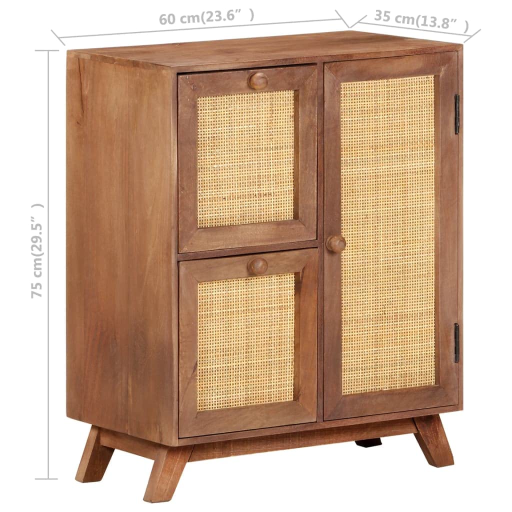 Freestanding Storage Cabinet with Doors - 23.6