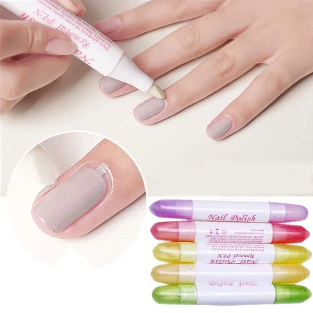 4 Pack Gel Nail Polish Remover Pen with 3 Refillable Tips - Quick & Easy Nail Art Corrector for Professional Salon & Home Manicure Use (Perfect for French Tips, Acrylics & Nail Art Mistakes)